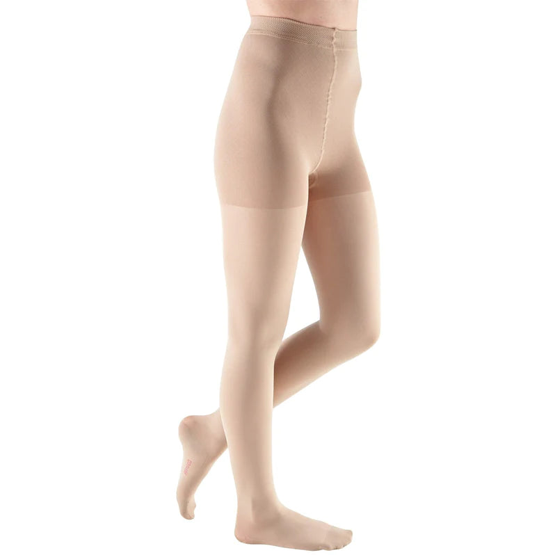 Medi Comfort 30-40mmHg Open Toe Compression Pantyhose with Adjustable Waistband - Perfect for Travel, Pregnancy & Varicose Vein Relief