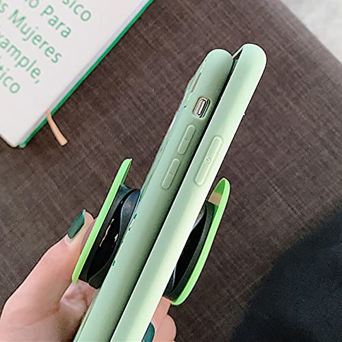 Funny 3D Avocado Phone Stand Case for iPhone 12 - Cute Green Avocado Pattern Slim Soft TPU Silicone Cover for Girls & Women | Perfect for Desk Decor, TikTok Videos & Everyday Use