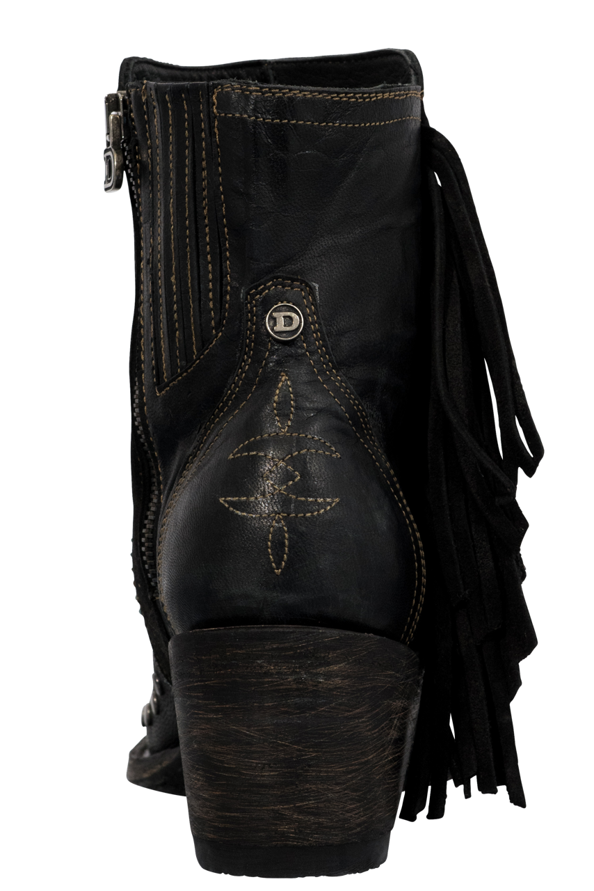 Old Gringo Double D Ranch Women's Apache Boots - Black Leather Cowboy Boots for Western Riding, Country Fashion & Outdoor Events