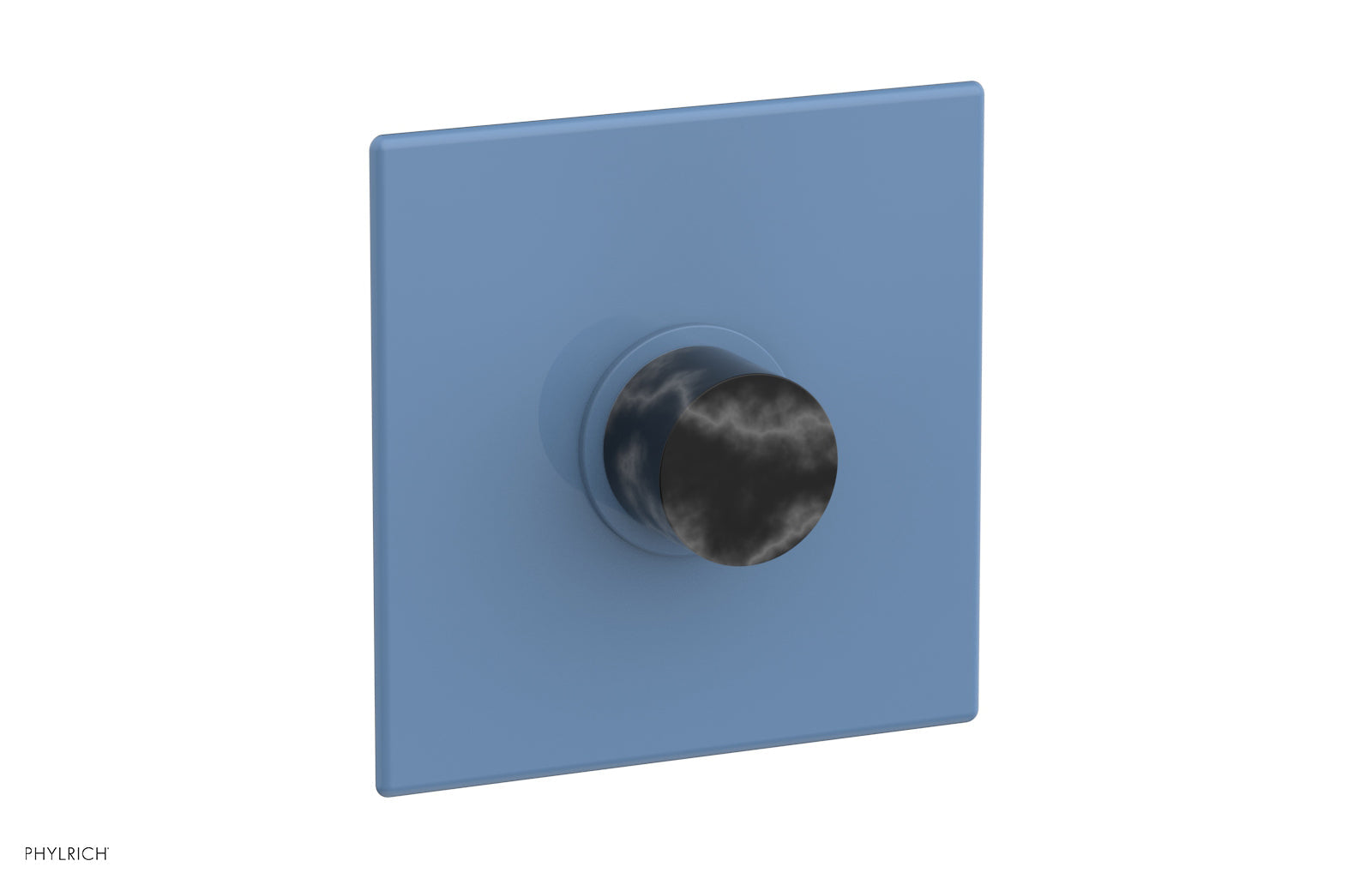 BASIC II 3/4 Thermostatic Shower Trim in Black Marble - Modern Bathroom Faucet for Luxury Spa Experience at Home