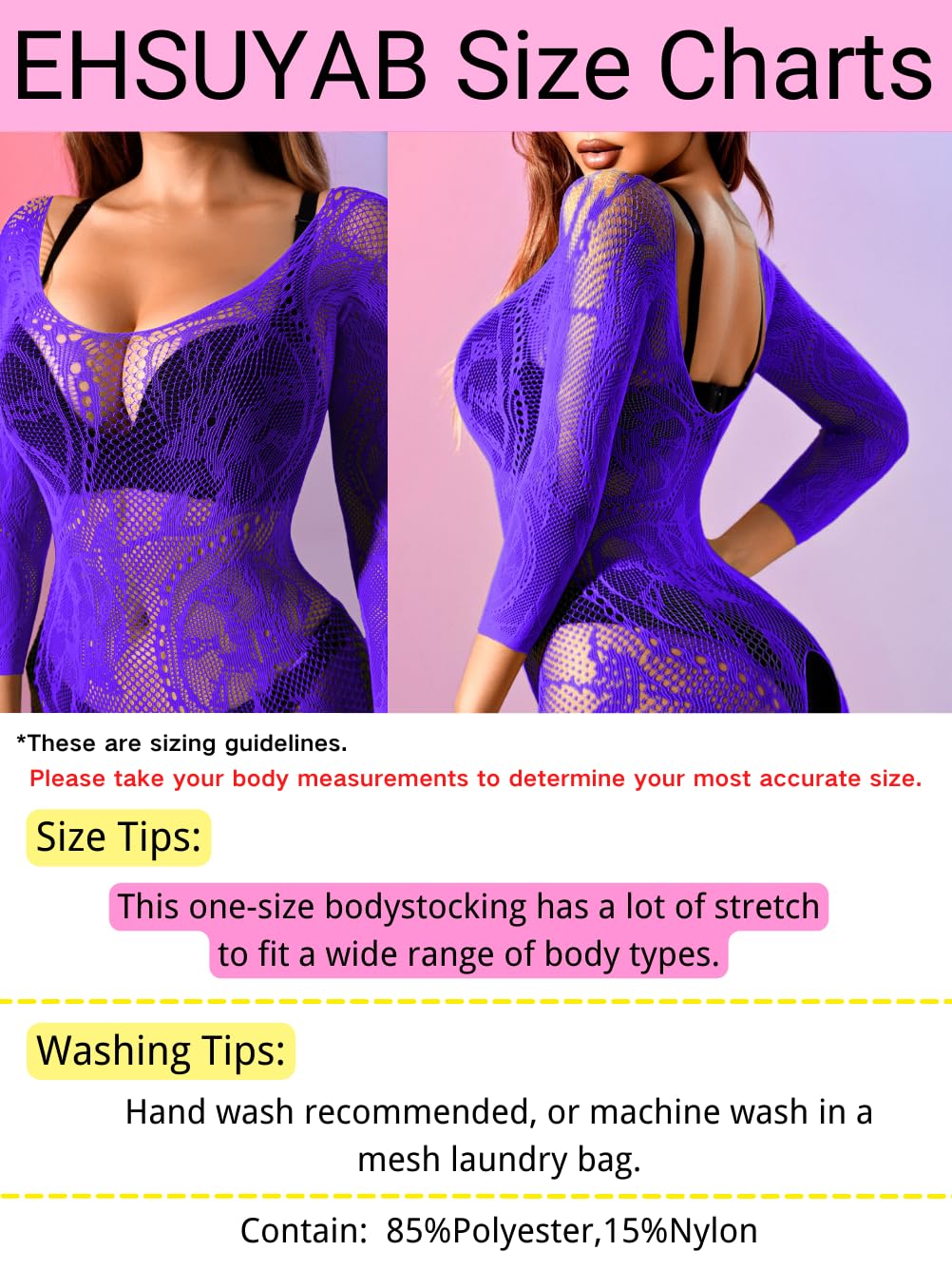 Sexy Women's Fishnet Bodysuit Lingerie - Plus Size Exotic Dancer Wear for Glow Party, Rave & Nightclub Outfits | Perfect for Halloween, Bachelorette Parties & Sensual Occasions