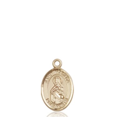 14K Gold St. Matilda Medal - Religious Jewelry for Women, Catholic Saint Pendant Necklace - Perfect for Baptism, First Communion & Daily Wear