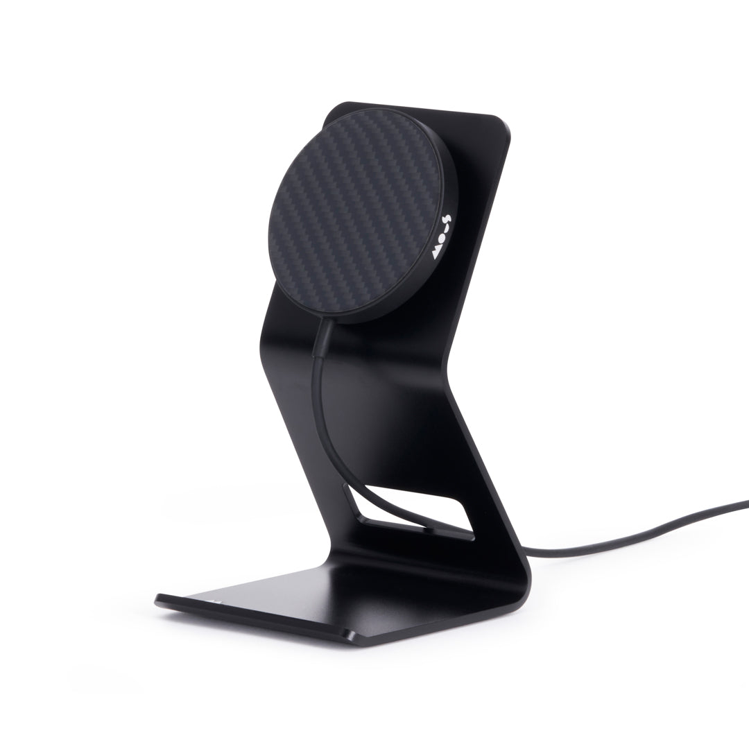Premium Aramid Fiber MagSafe® Compatible Wireless Charger Stand - Fast Charging for iPhone 14/13/12 Series | Perfect for Home, Office & Nightstand Use