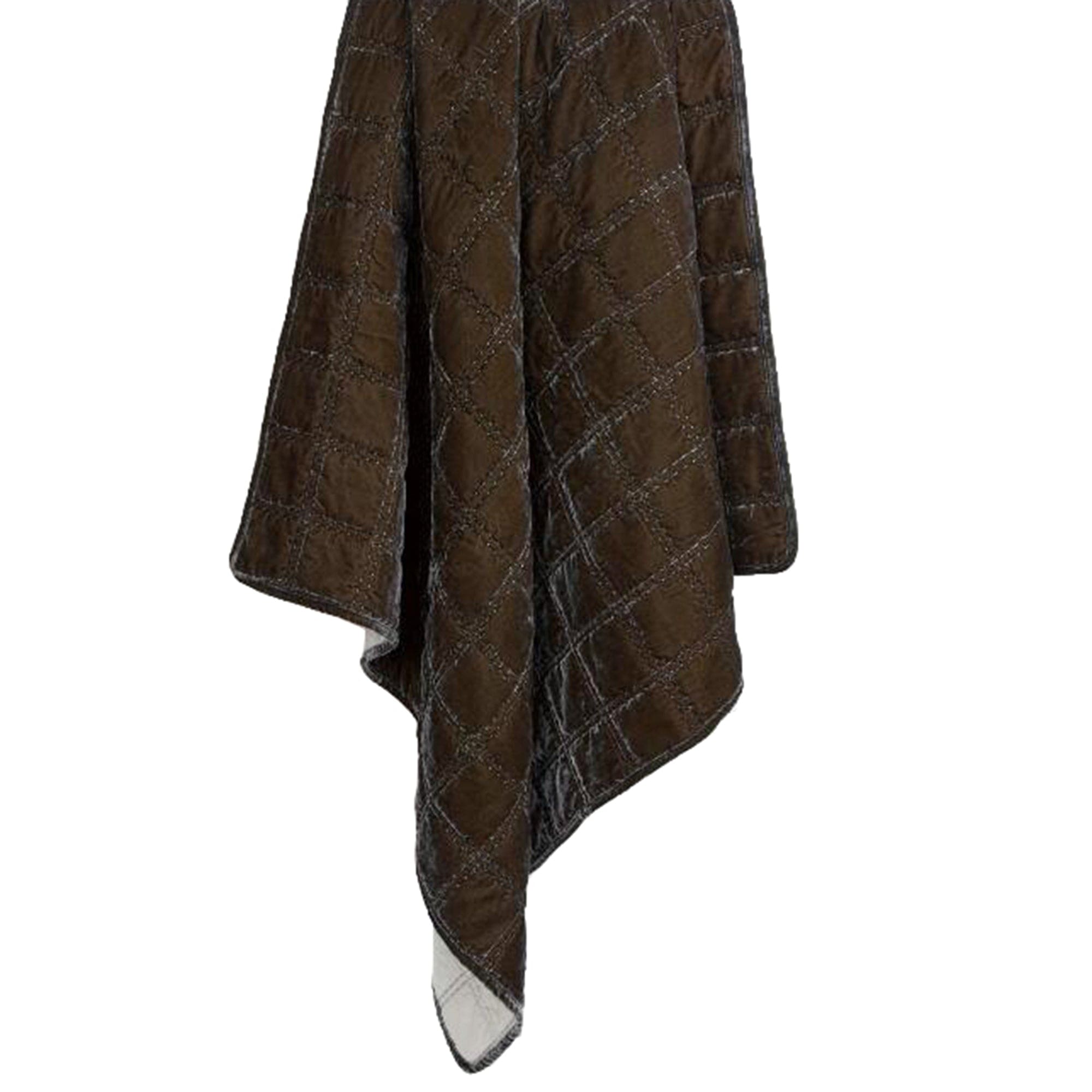 Luxury Stella Faux Silk Velvet Throw Blanket - Double Box Stitch Design - Soft & Cozy Decorative Throw for Sofa, Bed, Couch - Perfect for Home Decor, Gift Giving & Winter Warmth