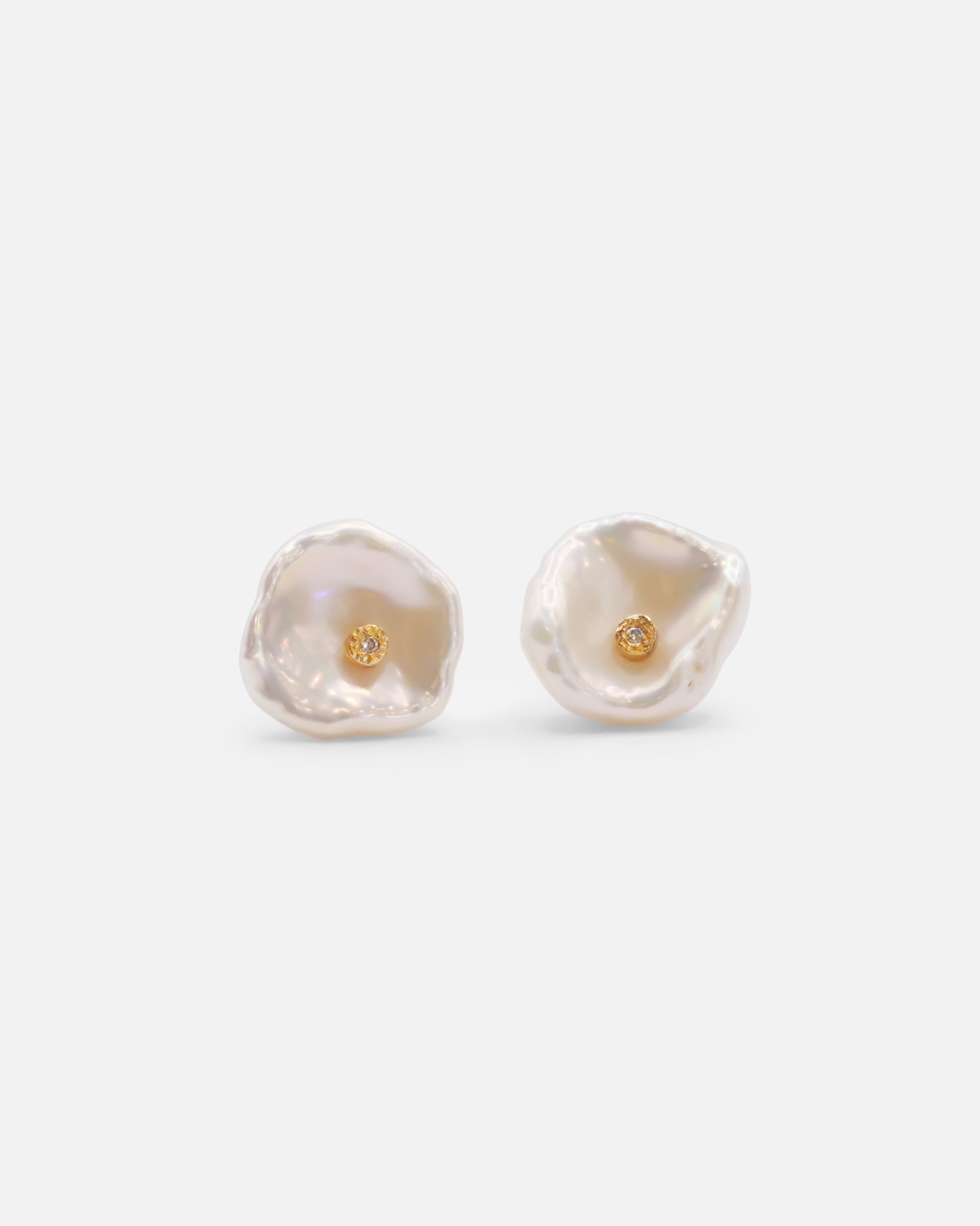 Keshi Pearl Stud Earrings - Dainty Freshwater Pearl Earrings for Women | Perfect for Everyday Wear, Weddings & Special Occasions