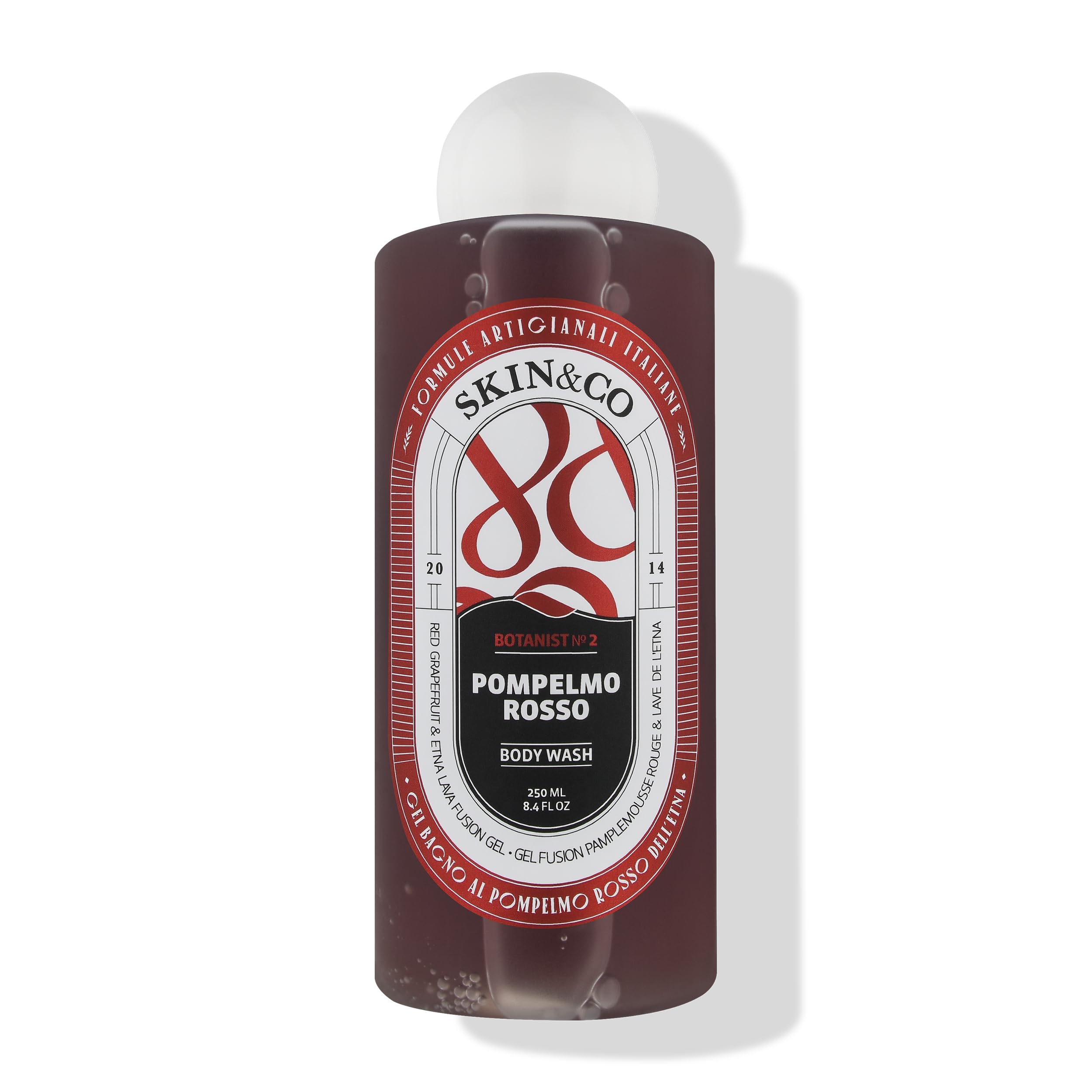 SKIN&CO Pompelmo Rosso All Natural Citrus Body Wash for Women & Men - 8.4 Fl Oz - Made in Italy - Refreshing Shower Gel for Daily Hydration & Aromatherapy