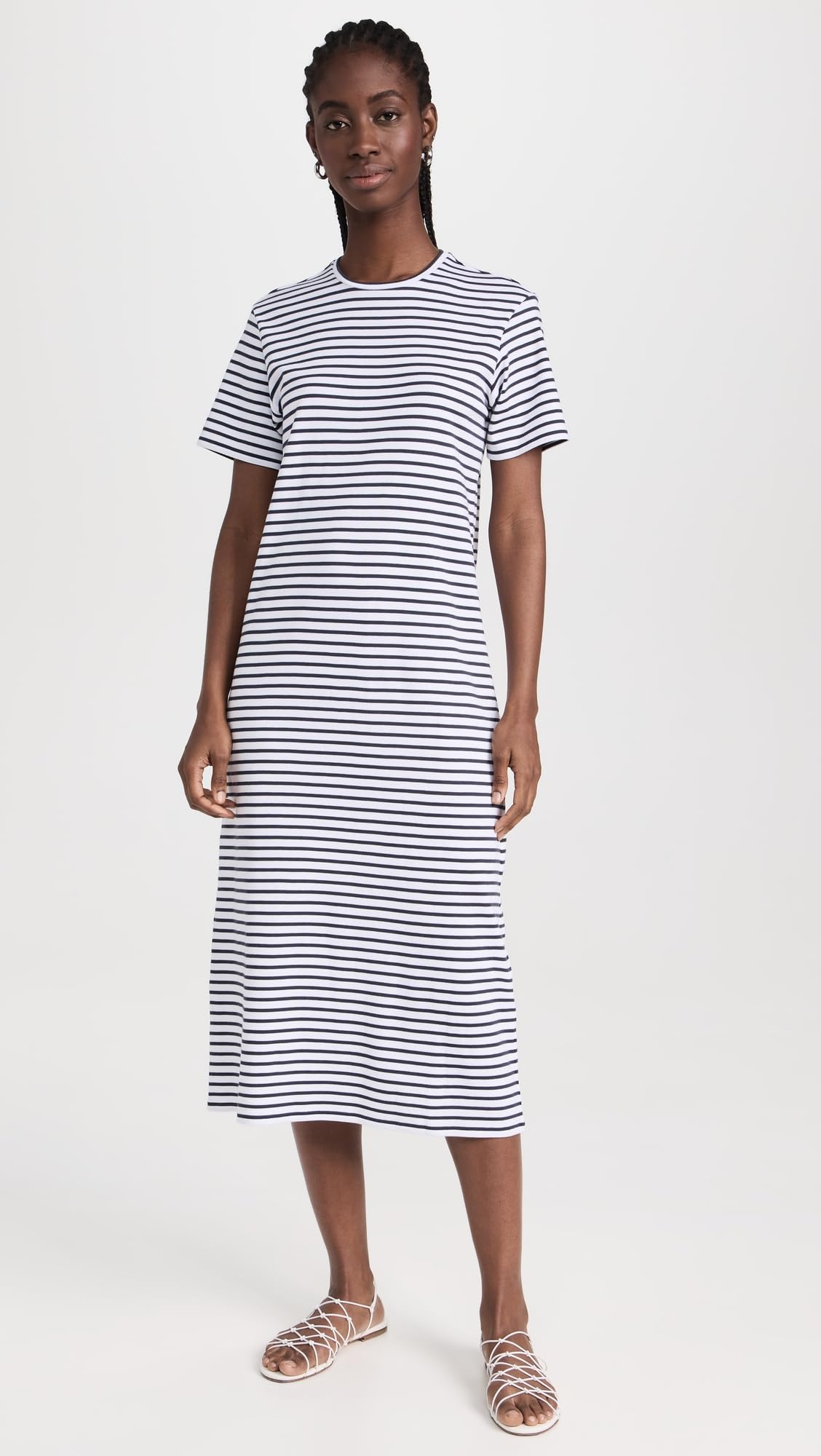 Theory Women's Easy Tee Dress - Soft Cotton Casual T-Shirt Dress for Everyday Wear | Perfect for Work, Weekend & Travel Outfits