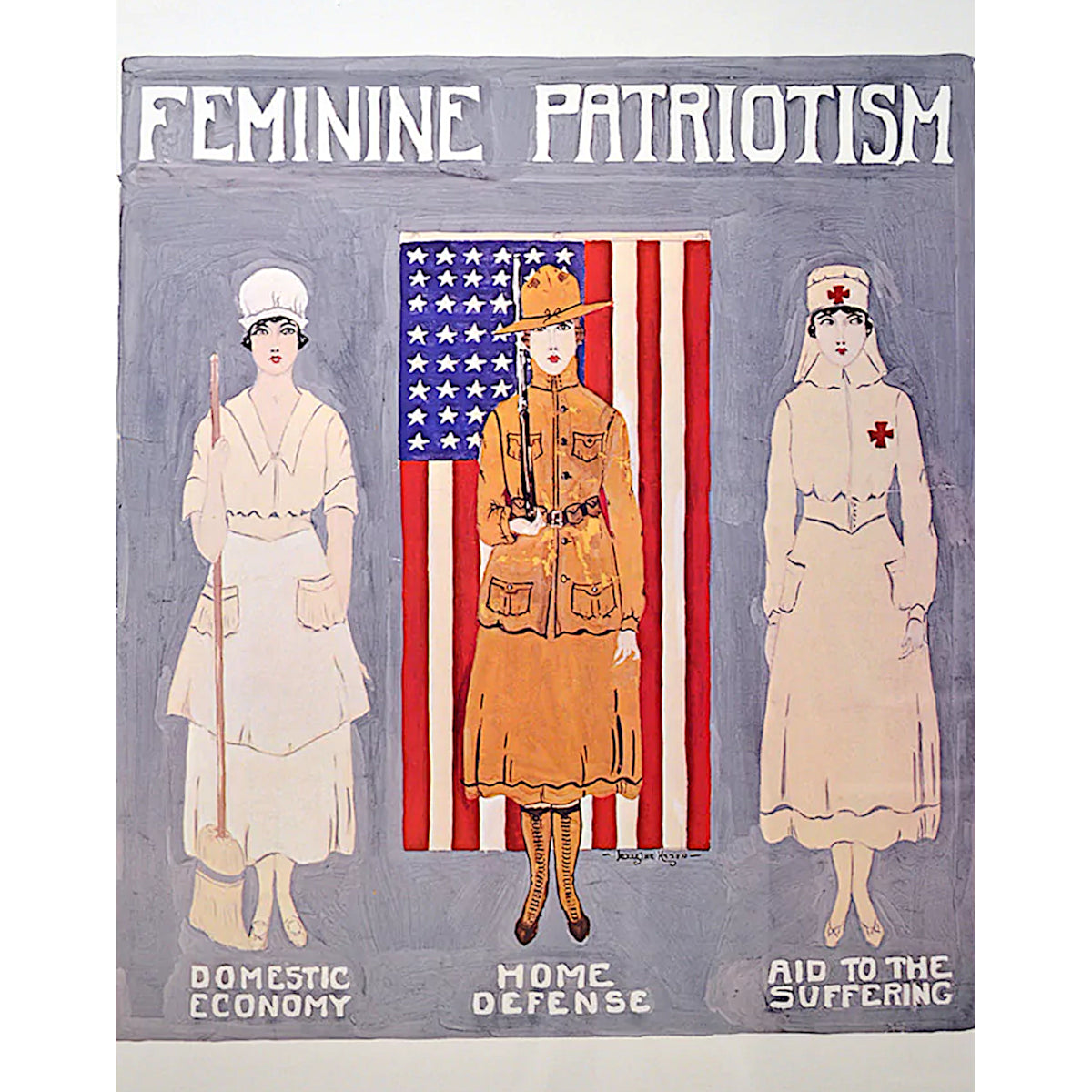 Feminine Patriotism Canvas Print - Patriotic Wall Art for Women, American Flag Home Decor - Perfect for Living Room, Bedroom & Office