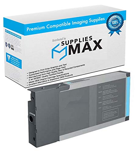 Remanufactured High-Yield Pigment Cyan Ink Cartridge for HP DesignJet Stylus Pro 4800/4880 Printers (220ml, T606200) - Ideal for Wide-Format Printing, CAD Drawings & Graphic Design Projects