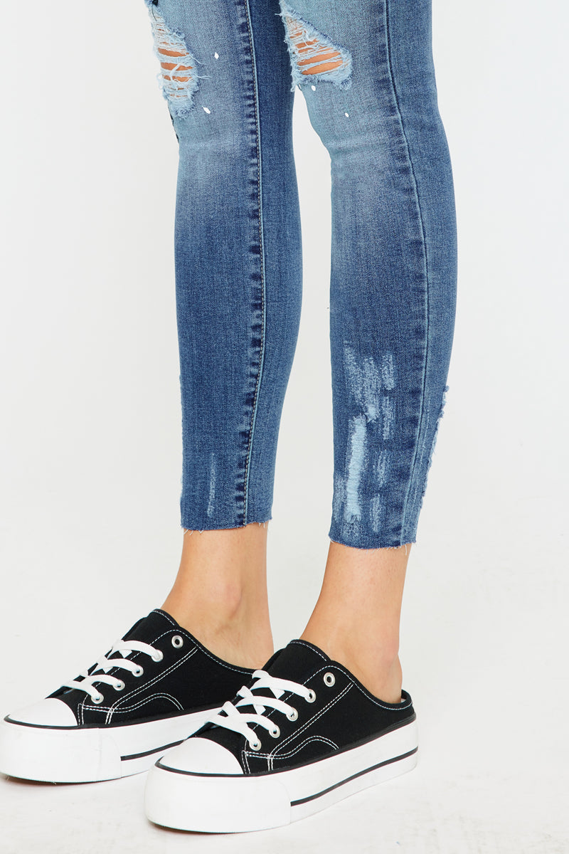 Allyson Mid Rise Super Skinny Jeans for Women - Stretch Denim Pants, High Waisted Slim Fit Trousers | Perfect for Casual Wear, Office & Night Out