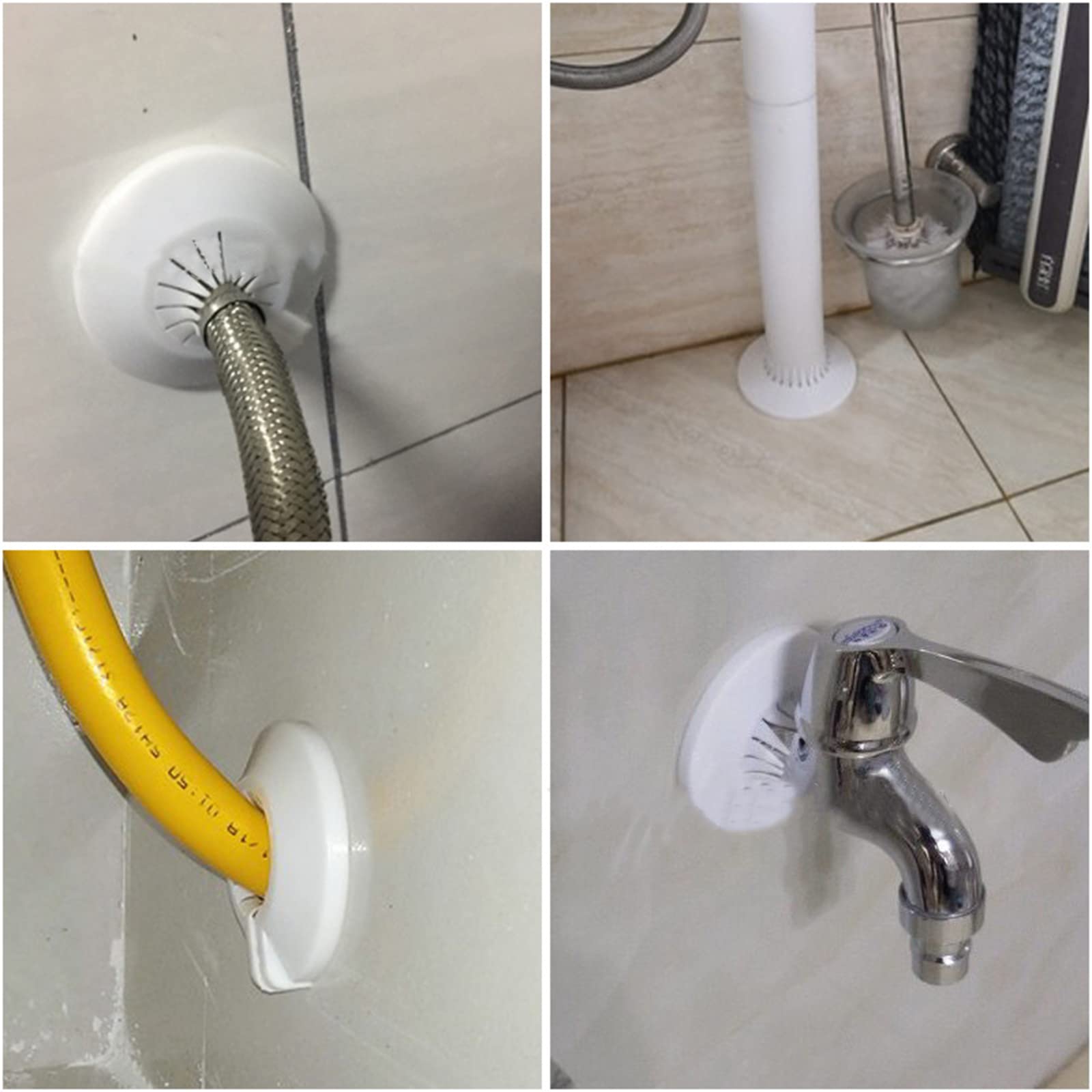 White PP Radiator Pipe Cover (5-Pack) - 0.79