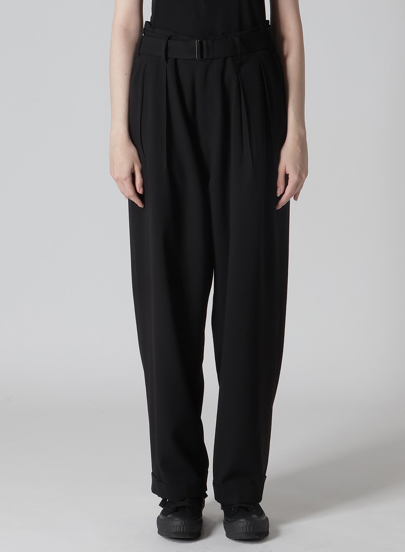 Damaged Gabardine 2-Tuck Pants for Men - Vintage Style High Waisted Trousers | Perfect for Casual Wear, Office Outfits & Retro Fashion