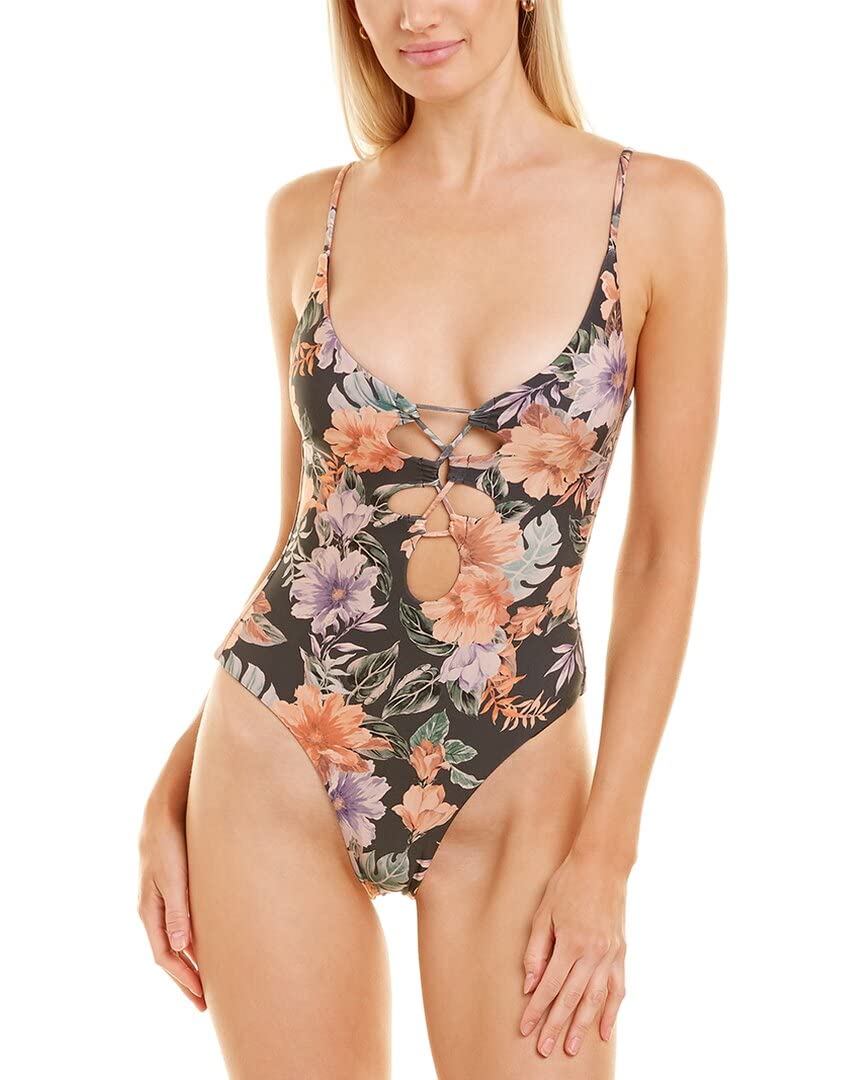 LSpace Topanga One-Piece Swimsuit - Classic Forget Me Not Print | Women's Flattering Bathing Suit for Beach, Pool & Vacation | Tummy Control & Adjustable Straps