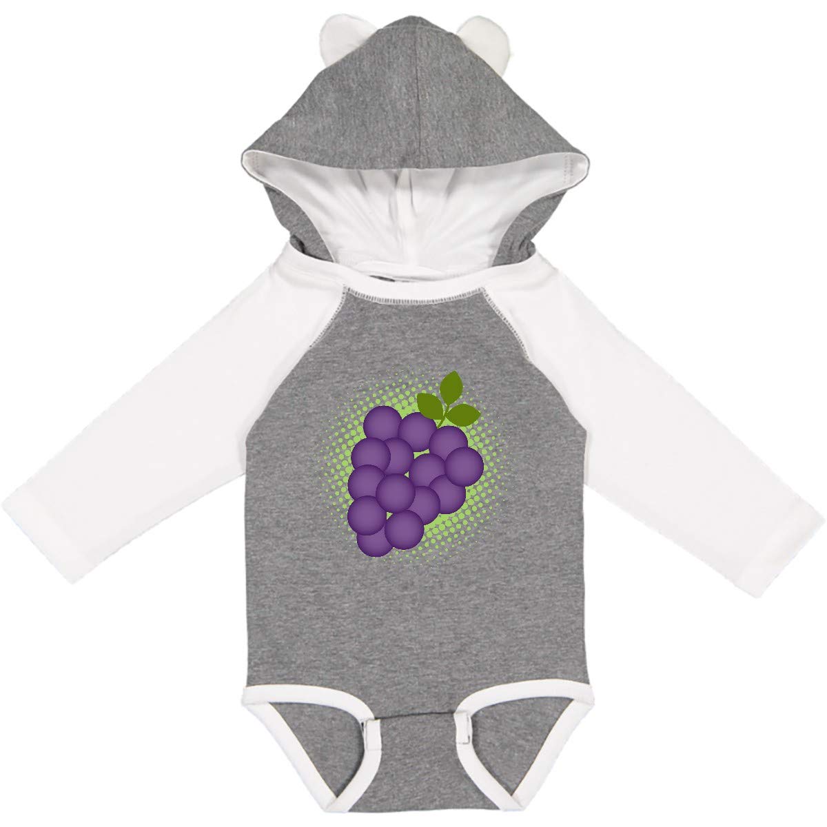 Inktastic Grapes Vineyard Fruit Grape Grower Long Sleeve Baby Bodysuit - Comfortable Cotton Onesie for Infants, Perfect for Vineyard Visits, Family Photos & Casual Outings