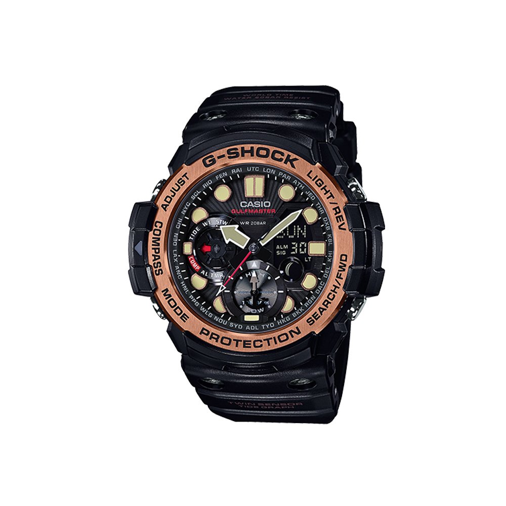 Casio G-Shock Gulfmaster GN1000RG-1ACR Men's Digital Sport Watch with Tide/Moon Sensor, Solar Power & Shock Resistance - Perfect for Diving, Fishing & Outdoor Adventures