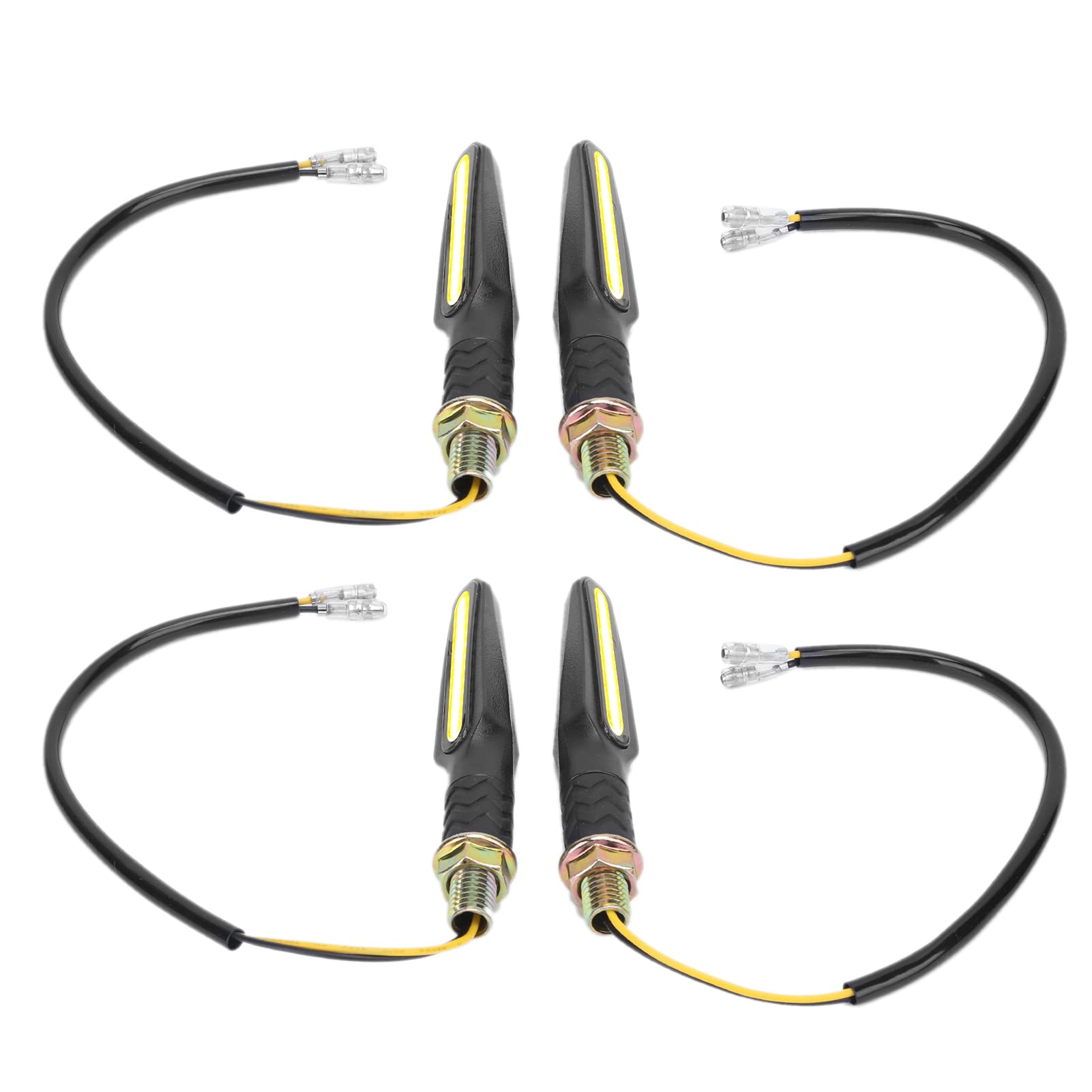 Akozon 12V Motorcycle Turn Signal Lights - 4 Pack Universal LED Indicator Lamps for Dirt Bikes, Scooters & Electromobiles (12V 0.06W ABS) - Perfect for Night Riding & Urban Commuting