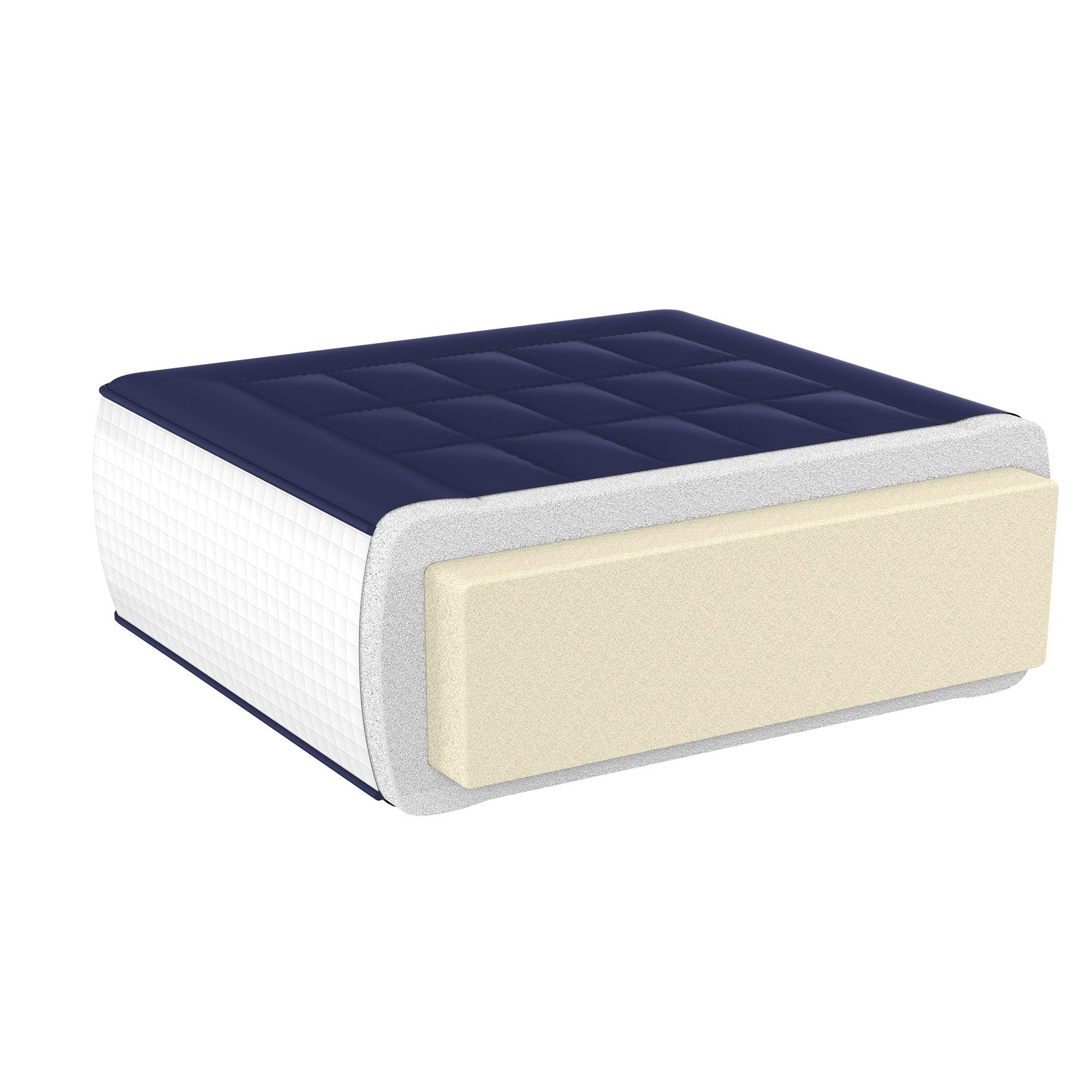 MAXYOYO 6 Extra Thick Japanese Futon Mattress - Rectangle Quilted Floor Bed for Family & Guests, Navy Blue - Perfect for Small Spaces, Guest Rooms & Minimalist Home Decor