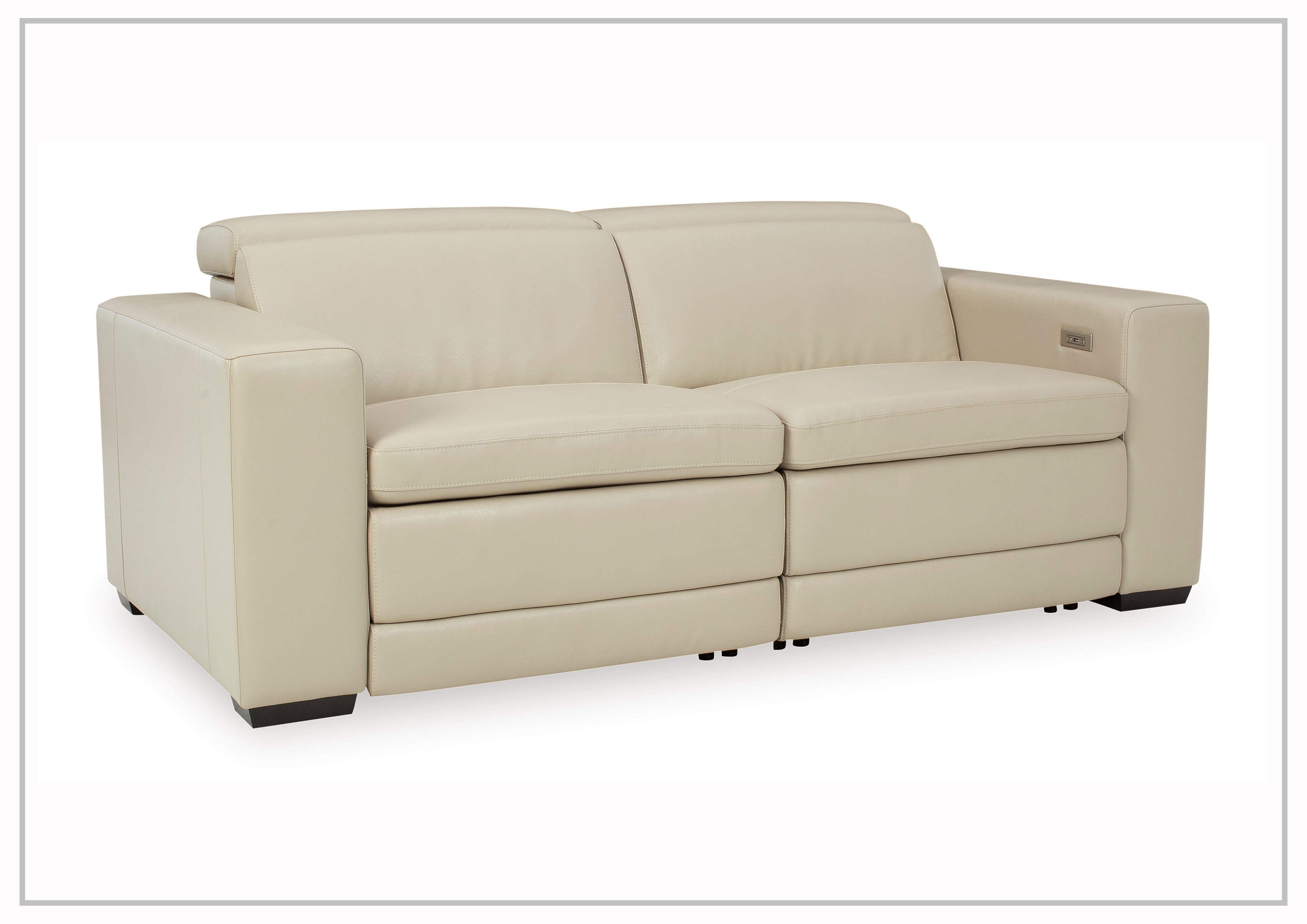 Gio Italia Titan 2-Seater Dual Power Reclining Loveseat - Genuine Leather Sofa for Living Room, Home Theater & Relaxation