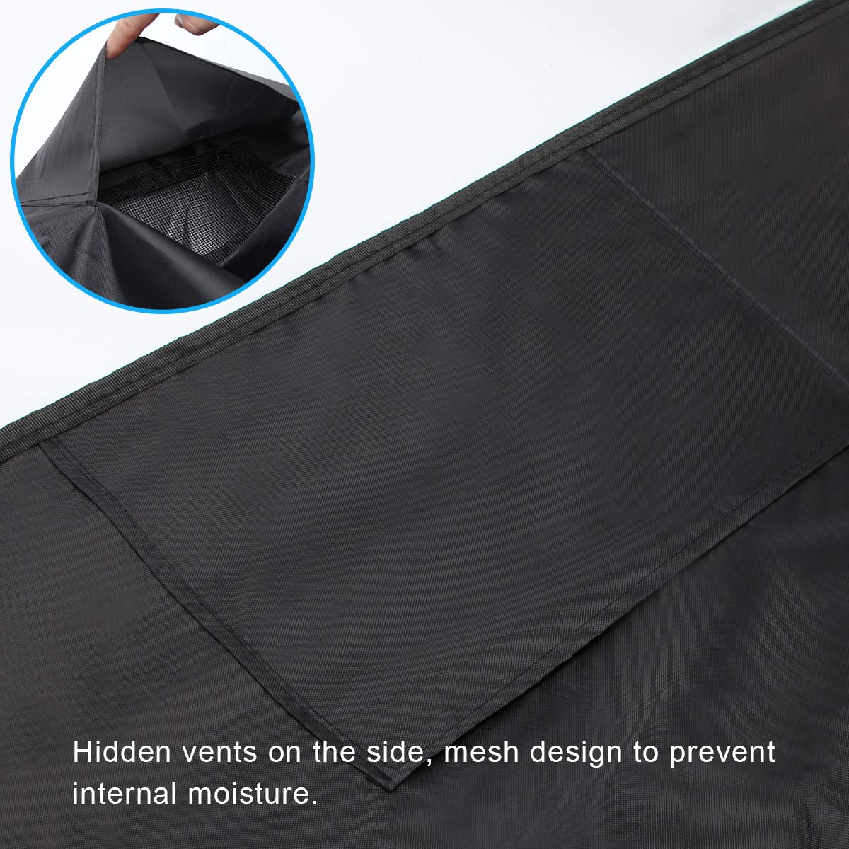 Luxiv Heavy Duty Outdoor AC Cover - 30W x 30D x 32H Black Waterproof Air Conditioner Cover for Central Units | Dust-Proof Protection | All-Weather Use for Patio, Backyard & Home Exterior
