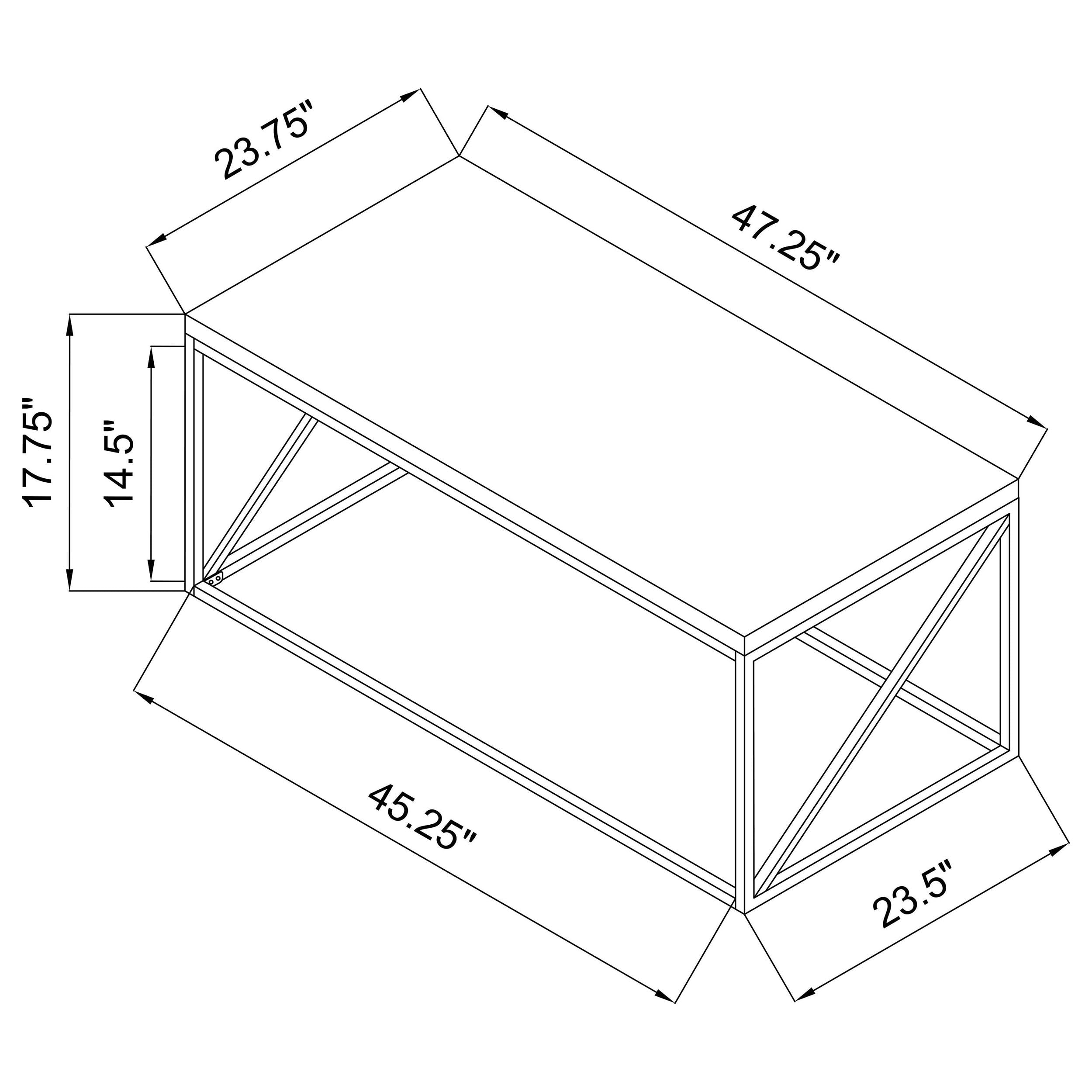 Black Coaster Furniture Coffee Table 705618 - Modern Living Room Centerpiece for Home Decor