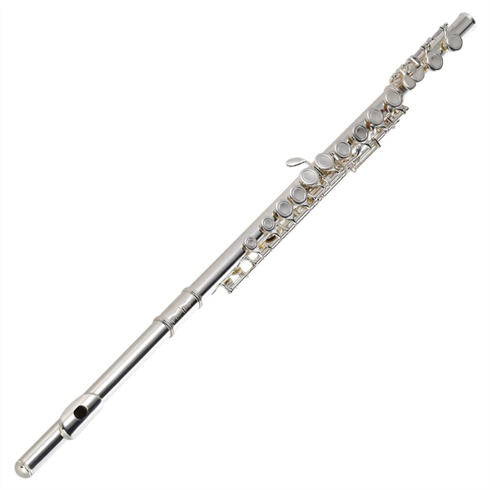 ZUZU Cupronickel Silver Plated 16-Hole C Key Flute with Case & Screwdriver - Professional Beginner Wind Instrument for Students, Band Practice & Home Performance