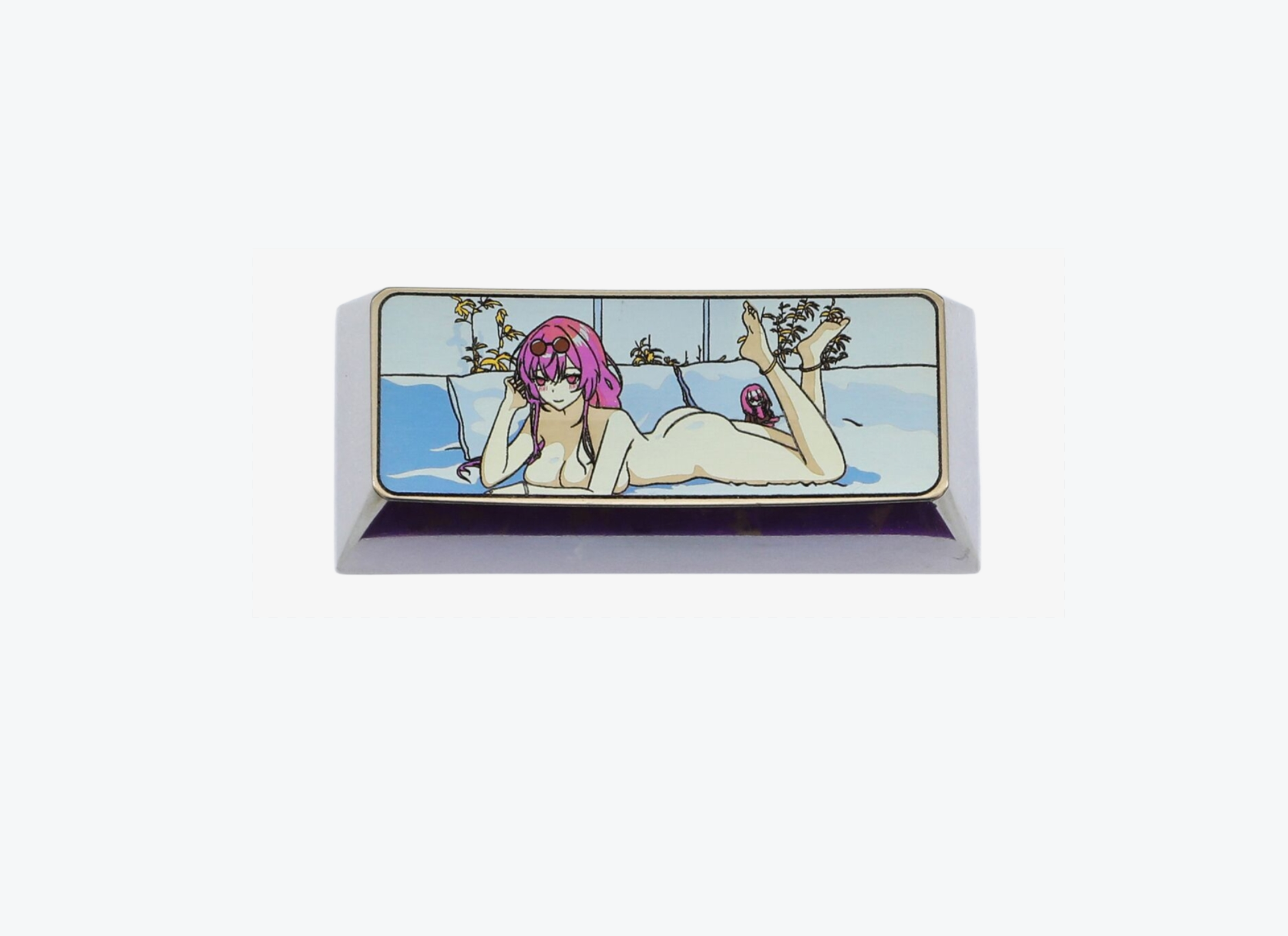 Honkai: Star Rail Kafka 2.25U Titanium Alloy Metal Keycaps - Custom Mechanical Keyboard Artisan Keycaps for Gaming & Typing Enthusiasts