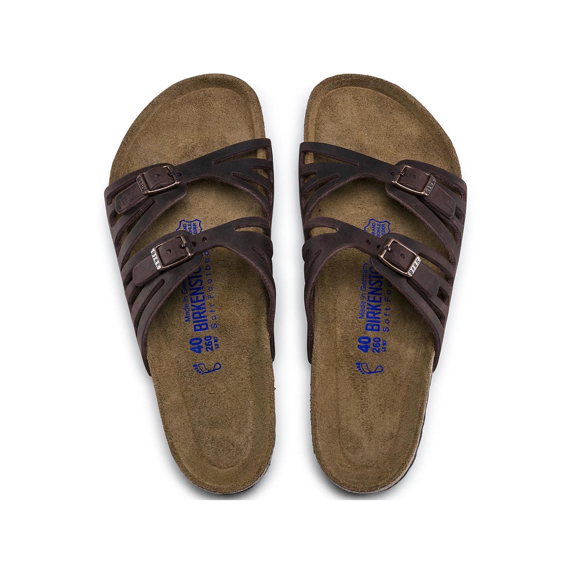 Birkenstock Granada Soft Footbed Sandals - Habana Oiled Leather Comfort Shoes for Women & Men | Perfect for Casual Wear, Beach & Outdoor Activities