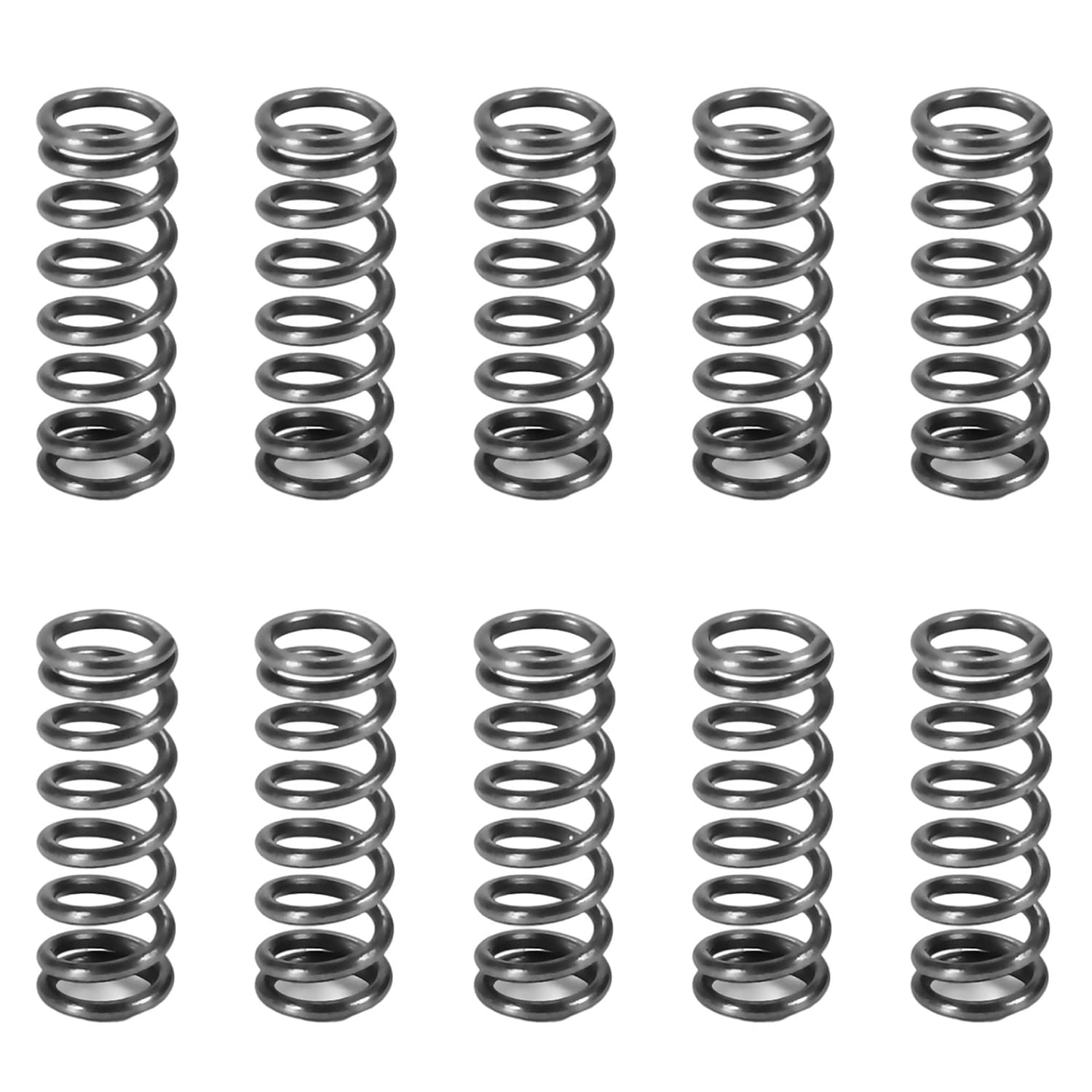Yinpecly 10Pcs Small Coiled Extension Springs - 1mm Wire Dia, 7mm OD, 20mm Length - High-Quality Spring Steel for Ballpoint Pens, Office Supplies & DIY Repair Projects - Perfect for Pen Mechanisms, Crafts and Small Mechanical Applications