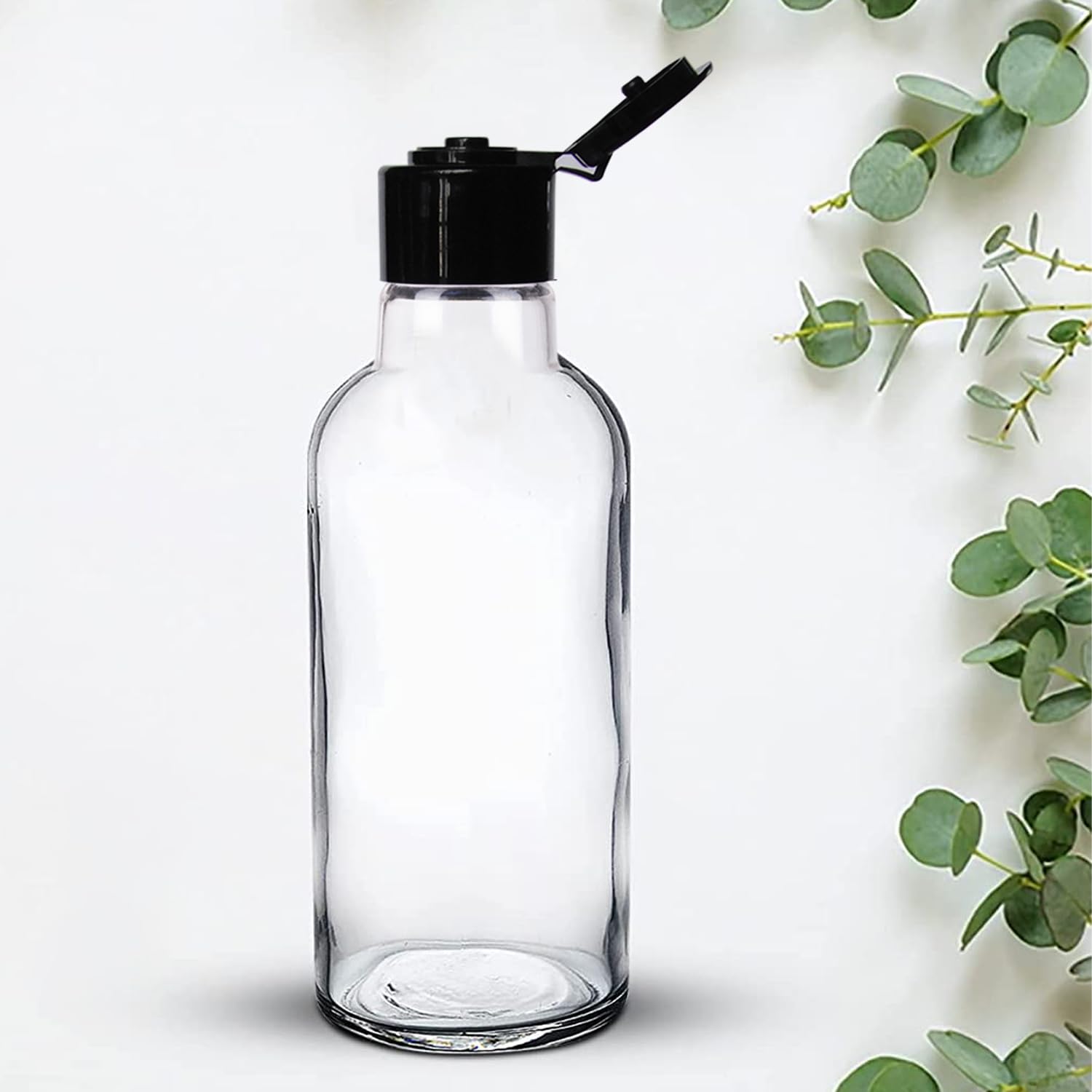 Transparent Refillable Plastic Flip-Top Bottles for Lotions, Liquid Soap, Creams & Cosmetics - 250ml Leak-Proof Travel Containers (Pack of 5) - Perfect for DIY Skincare, Bathroom Organization & Salon Storage