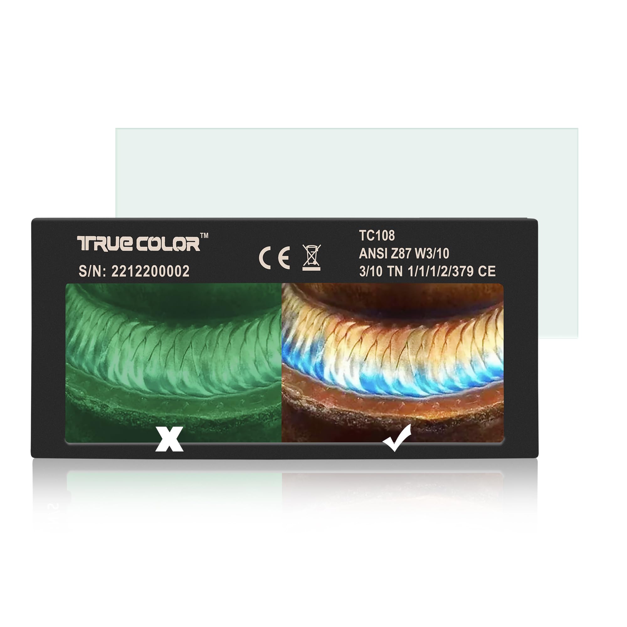 2x4.25'' Auto Darkening Welding Lens with Shade 10 - True Color Blue Technology for Clear View - Fits Most Pancake & Pipeliner Welding Helmets - Ideal for MIG, TIG, Arc Welding & Metal Fabrication