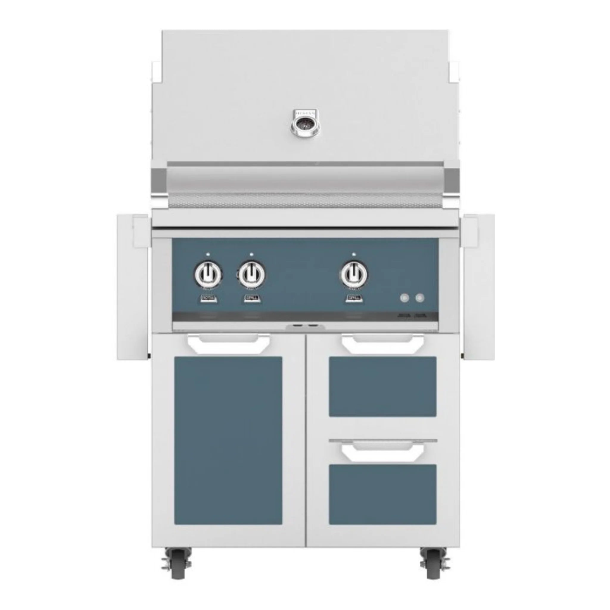 Hestan 30-Inch Freestanding Outdoor Grill with Door & Double Drawers - GBR30 GCR30 - Perfect for Backyard BBQs, Patio Cooking, and Outdoor Entertaining