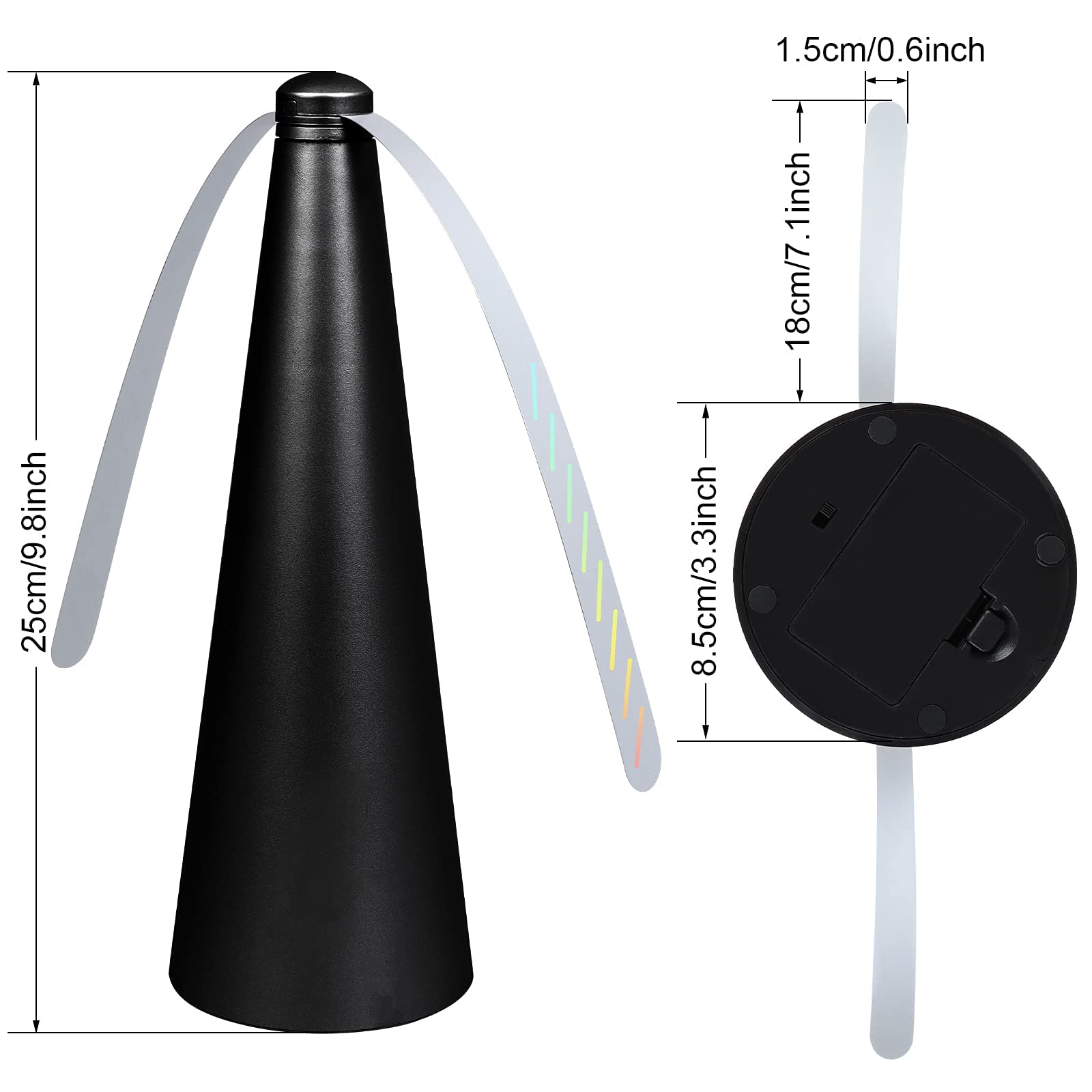 3 Pack Outdoor Table Fans - Fly Repellent Fan for Patio, Deck, and Picnic - Keep Flies & Bugs Away While Dining or Relaxing Outdoors
