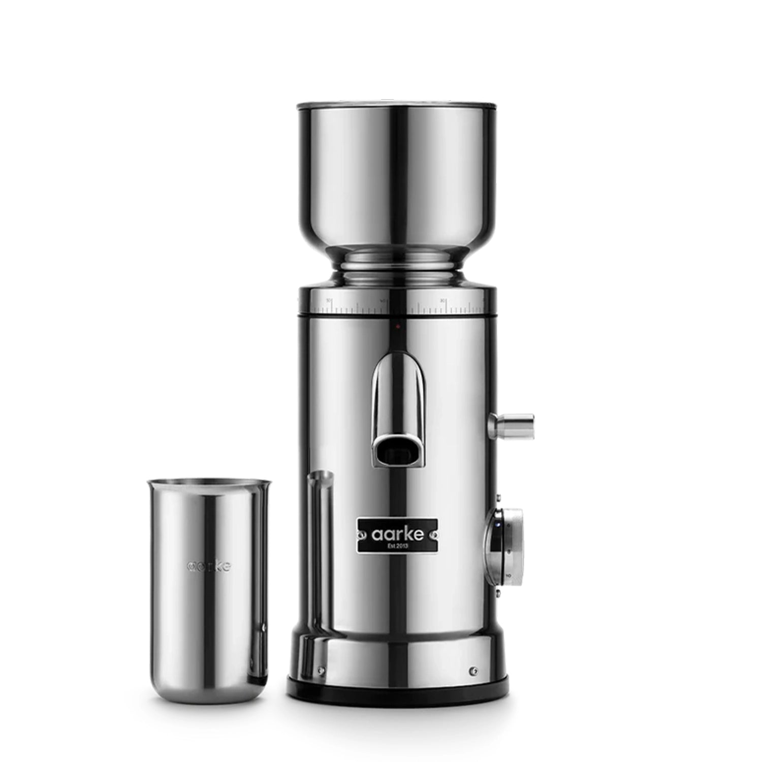 Premium Aarke Flat Burr Coffee Grinder - Stainless Steel Electric Coffee Bean Grinder for Espresso, French Press & Drip Coffee - Perfect for Home Baristas & Coffee Enthusiasts
