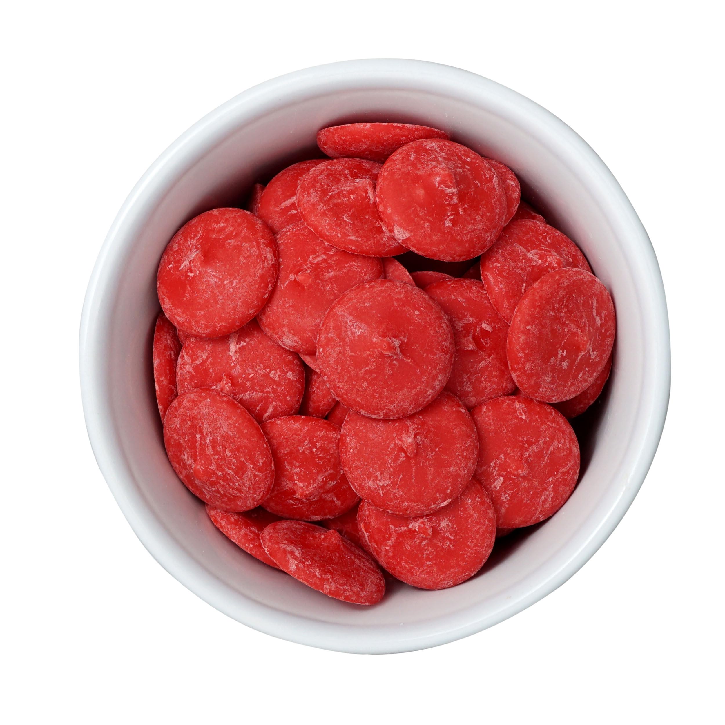Premium Red Chocolate Melting Wafers - 2lb Bulk Bag for Baking, Dipping & Decorating | Vibrant Red Candy Melts for Cakes, Cookies & Desserts | Ideal for Valentine's Day, Christmas & Party Treats - The Hampton Popcorn & Candy Company