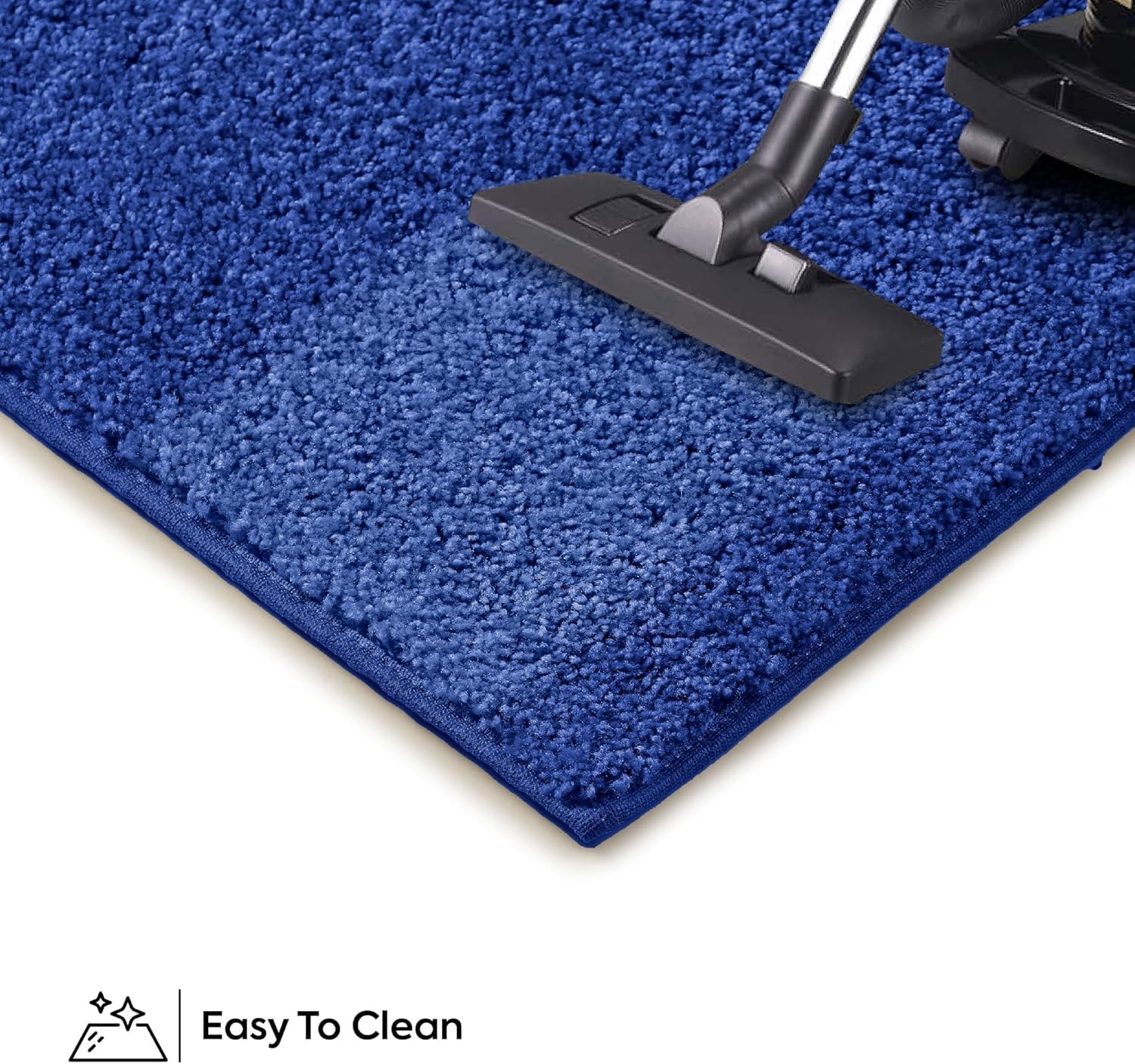 Ambient Galaxy Way Kids' Favorite Area Rugs Neon Blue - 7' Round Indoor Stain-Resistant Carpet | Perfect for Living Room, Bedroom, Nursery & Playroom | Pet-Friendly & Child-Safe Non-Slip Rug | USA-Made Space-Themed Home Decor for Kids' Rooms & Family Areas
