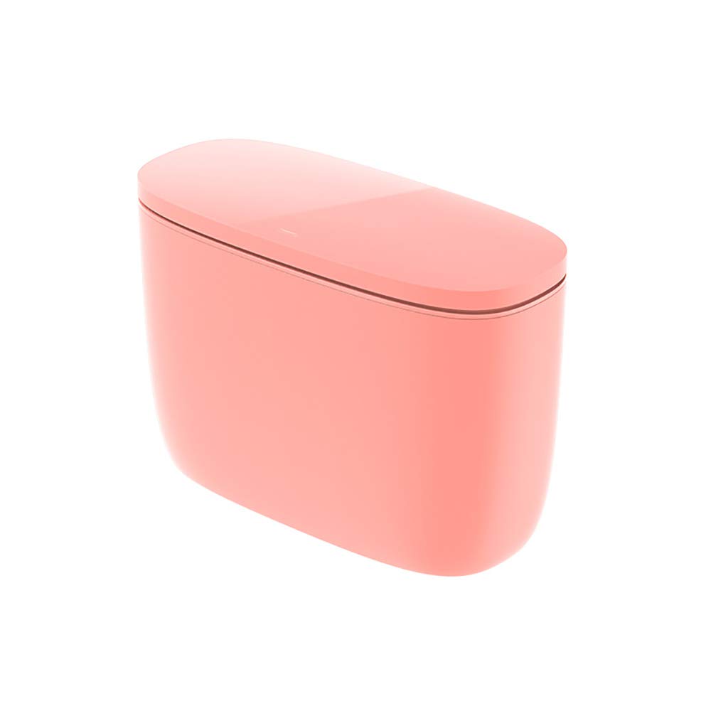 Mini Countertop Wastebasket with Press Cartridge Cover - Pink Trash Can for Makeup, Vanity, Kitchen, Car, Desktop, Office & Bathroom | Perfect for Small Spaces & Organization