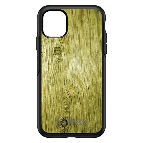 Yellow Weathered Wood Grain Print