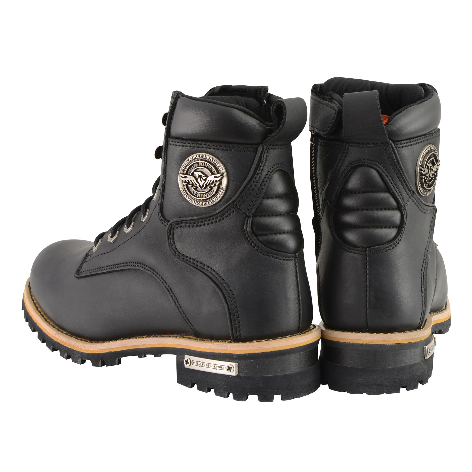 Milwaukee Leather Men's Lace-Up Logger Work Boots - MBM9095 (Size 15) | Durable Steel Toe Construction for Construction & Outdoor Work