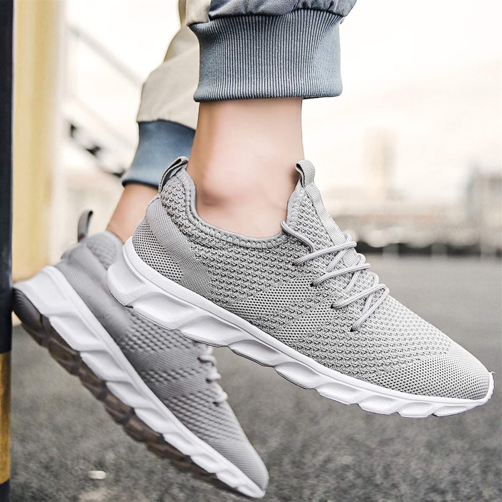 DamYuan Men's Lightweight Athletic Running Shoes - Breathable Gym Sneakers for Walking, Jogging & Casual Wear - Perfect for Workouts, Travel & Everyday Use