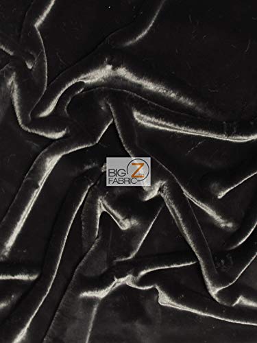 Premium Half Shag Faux Fur Fabric by The Yard - Soft Beaver Fur Texture for DIY Coats, Costumes, Scarves, Rugs & Fashion Accessories (Black) - Perfect for Home Decor, Cosplay & Winter Fashion Projects
