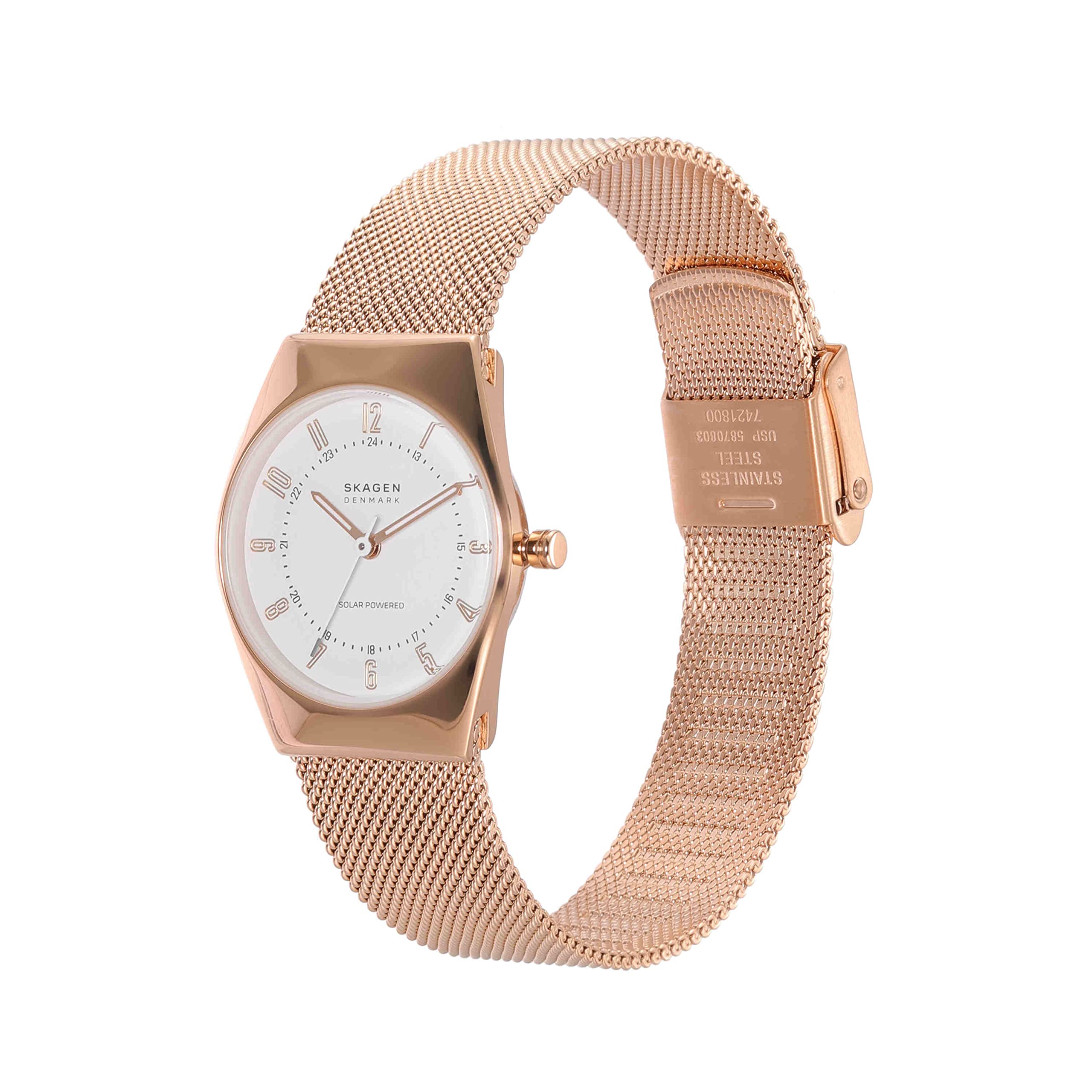 Skagen Grenen Lille Women's Watch - Slim Minimalist Design with Interchangeable Stainless Steel Mesh & Leather Bands - Perfect for Office, Casual & Special Occasions