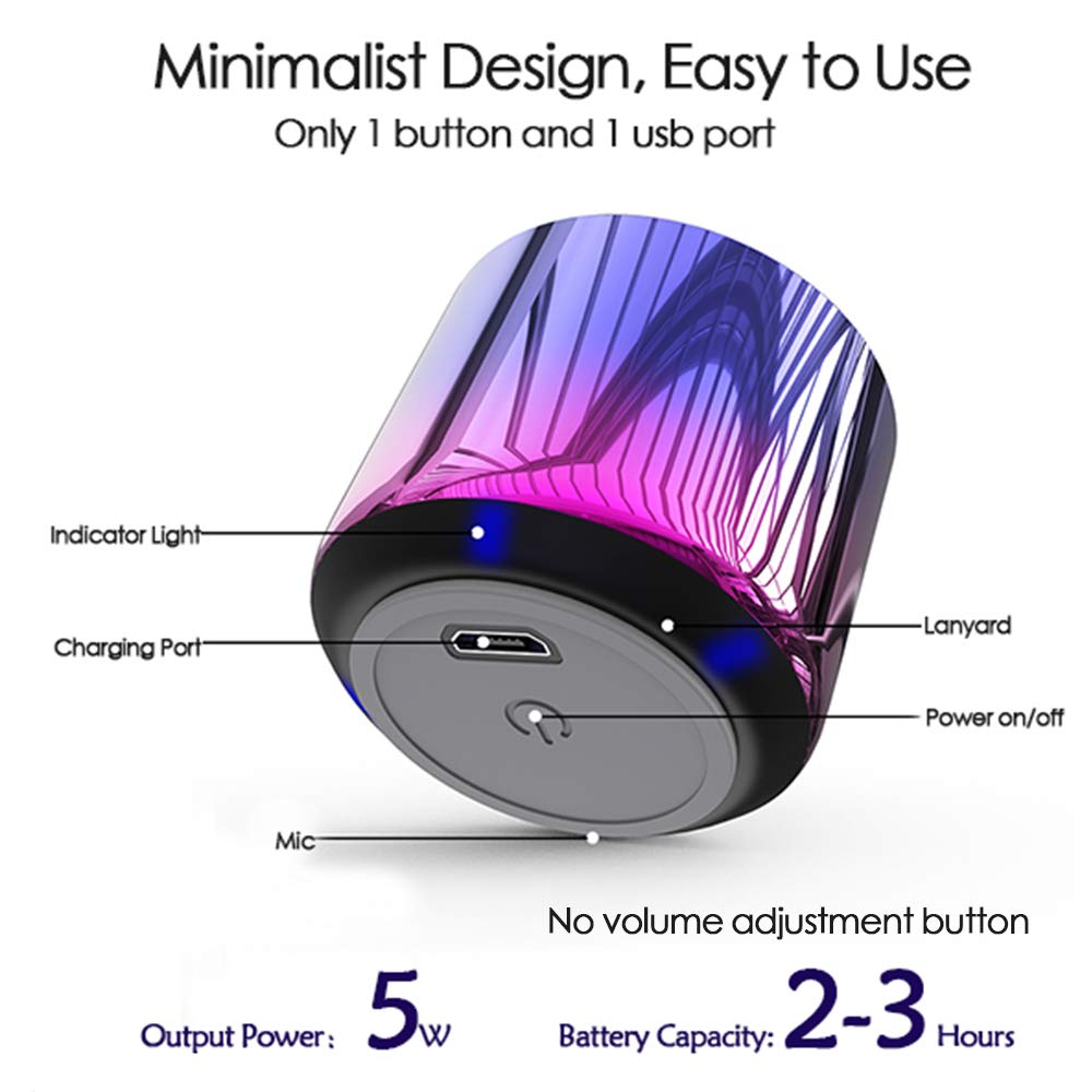 Premium TWS Wireless Bluetooth Speakers - Portable Mini Speaker with Big Sound, Stereo Pairing, Metal Enclosure & Nylon Lanyard for Echo Dot, iPhone, Android, iPad, Laptop - Perfect for Home, Office, Travel & Outdoor Adventures