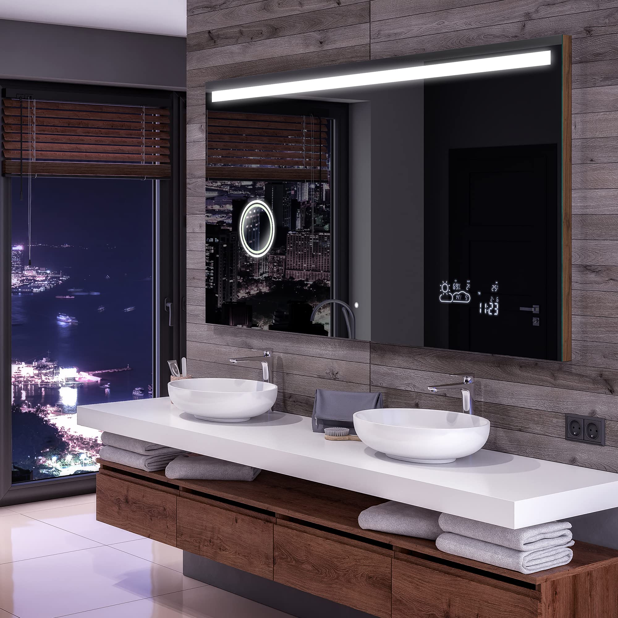 ARTFORMA 70 x 35 Inch LED Bathroom Mirror with Lights - Anti-Fog, Adjustable Brightness, Wall Mounted Vanity Mirror for Makeup & Shaving - Perfect for Modern Bathrooms, Spa-Like Experience