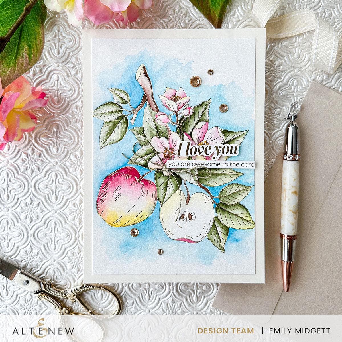 Blossoming Apple Press Plates & Foil Plates for DIY Crafting, Scrapbooking, and Card Making - Perfect for Home Decor and Gift Projects
