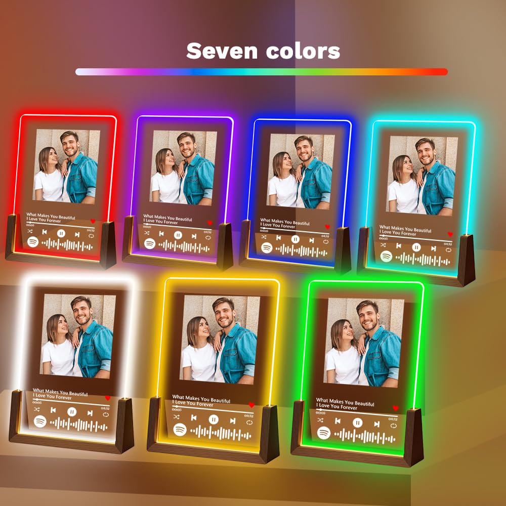 Personalized Spotify Night Light - Custom Photo Gift for Couples | Anniversary, Birthday & Christmas Present