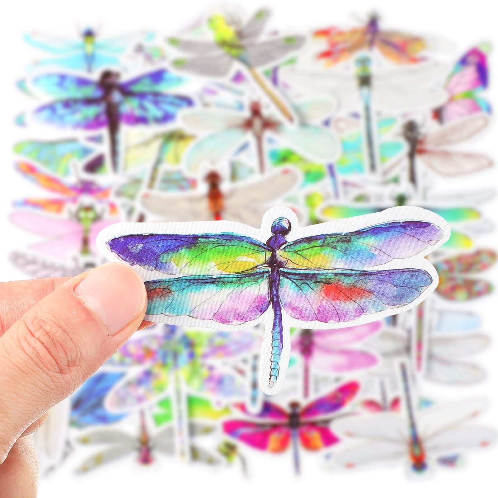 100 Pcs Dragonfly Stickers - Waterproof Vinyl Decals for Water Bottles, Laptops, Cars, Skateboards | Beautiful Insect Decor for DIY Crafts, Scrapbooking & Luggage Personalization