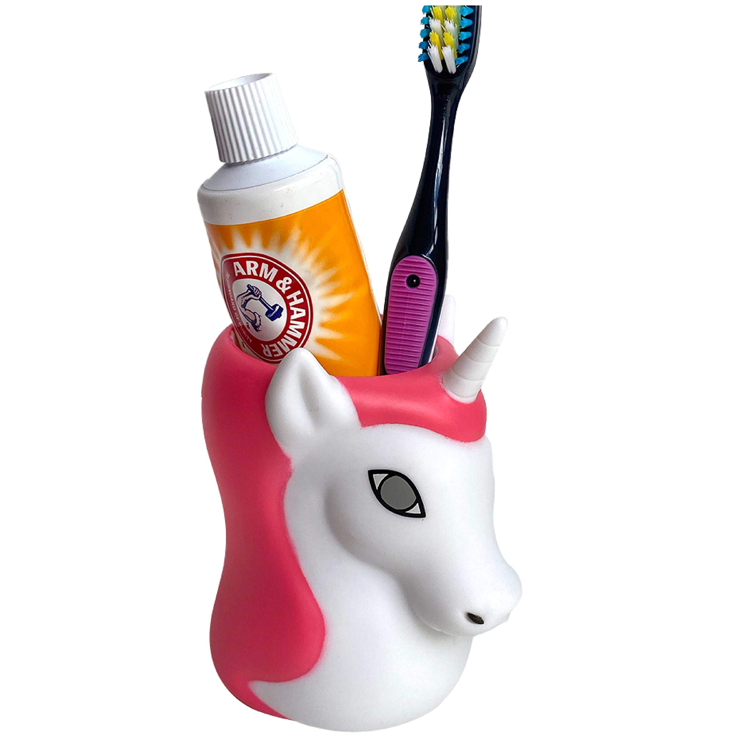 Lily's Home Kids Electric Toothbrush with 2-Minute Flashing Timer, Toothpaste Cup, Cover & Holder - Unicorn Design for Fun Brushing - Perfect for Toddlers & Children's Daily Oral Care Routine