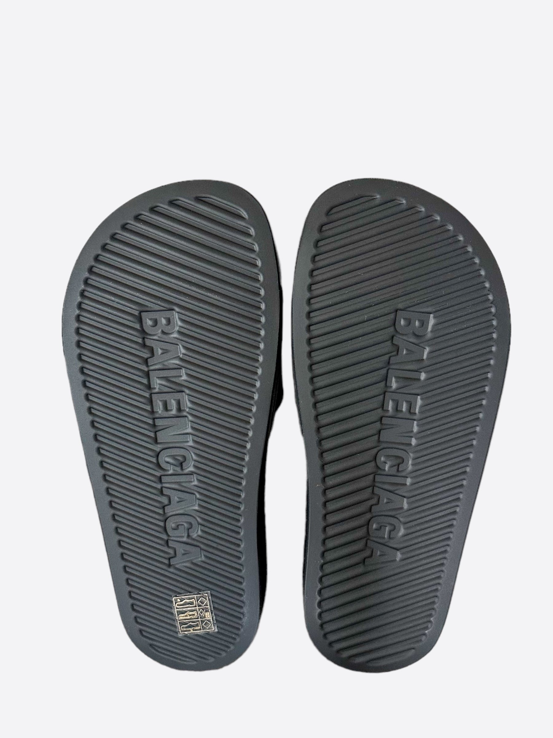 Balenciaga Black & White BB Women's Slides | Comfortable Luxury Sandals for Women | Perfect for Beach, Pool & Summer Outfits
