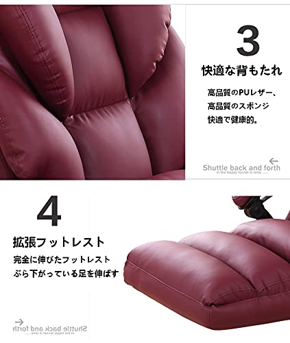 Ergonomic Massage Office Chair with 180° Recline & 360° Swivel - Adjustable Lift Computer Desk Chair for Work, Gaming, and Relaxation - Perfect for Home Office, Study, and Nap Breaks
