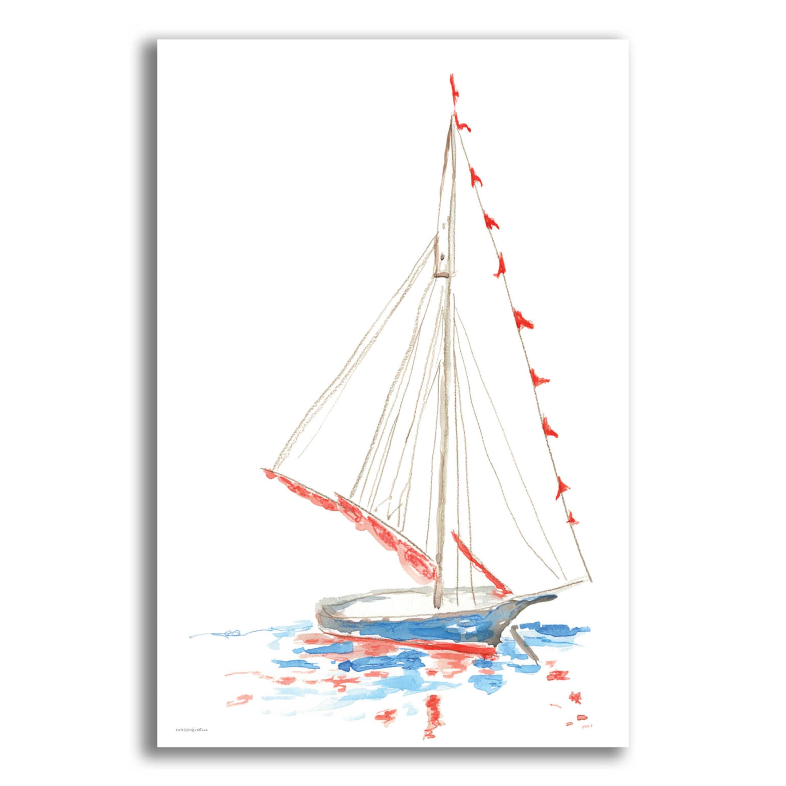 Epic 'Boat Parade' Acrylic Glass Wall Art by Kamdon Kreations - 16x24 Inches Modern Home Decor for Living Room, Bedroom & Office